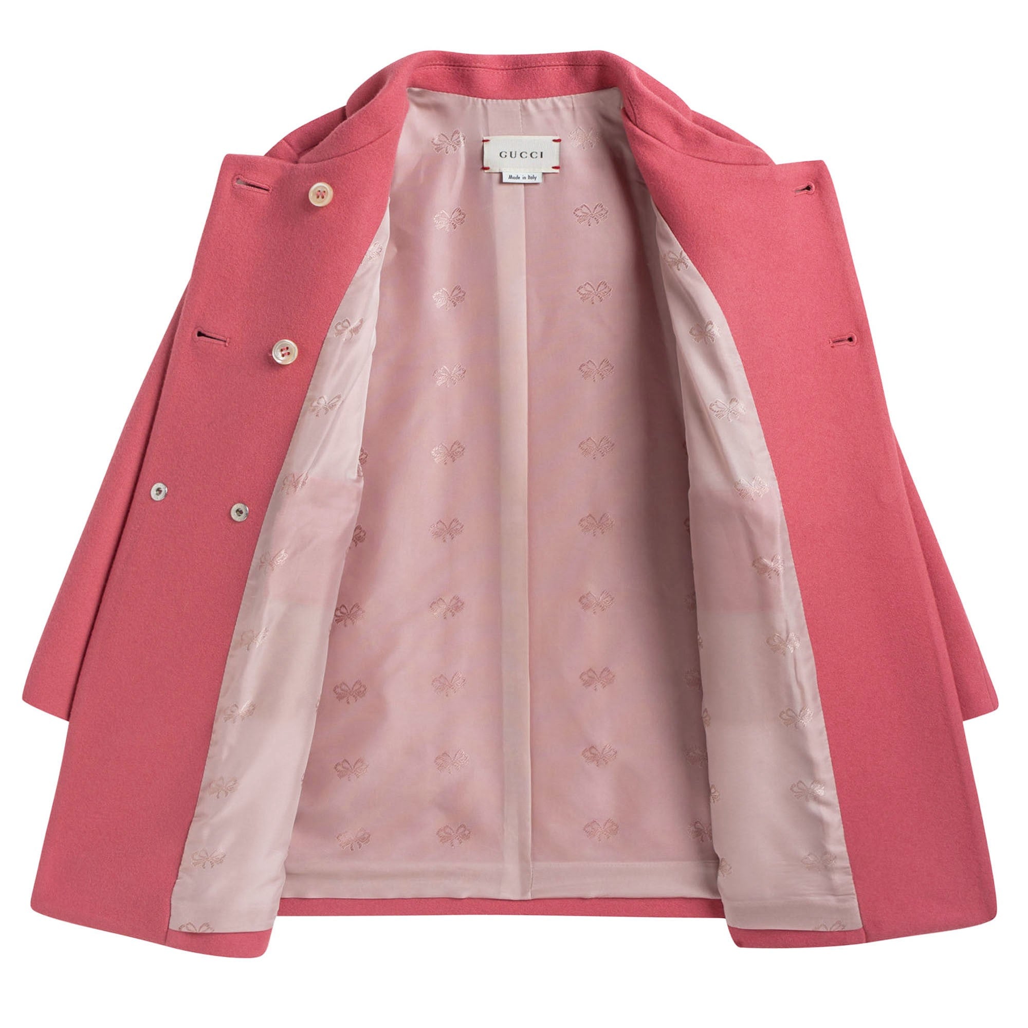 Baby Girls Pink Wool Coat