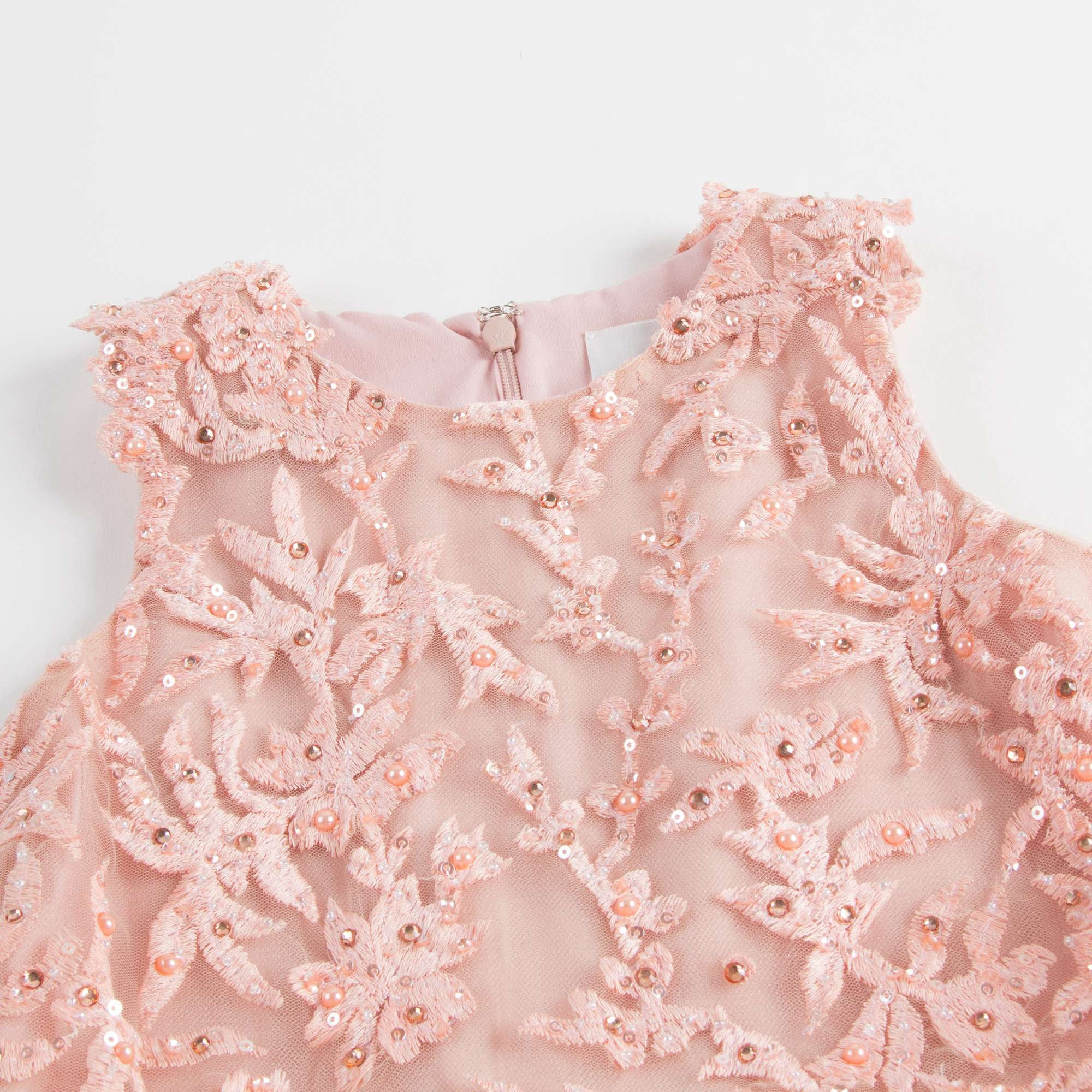 Girls Peachy Coral 'As fair as she' Dress