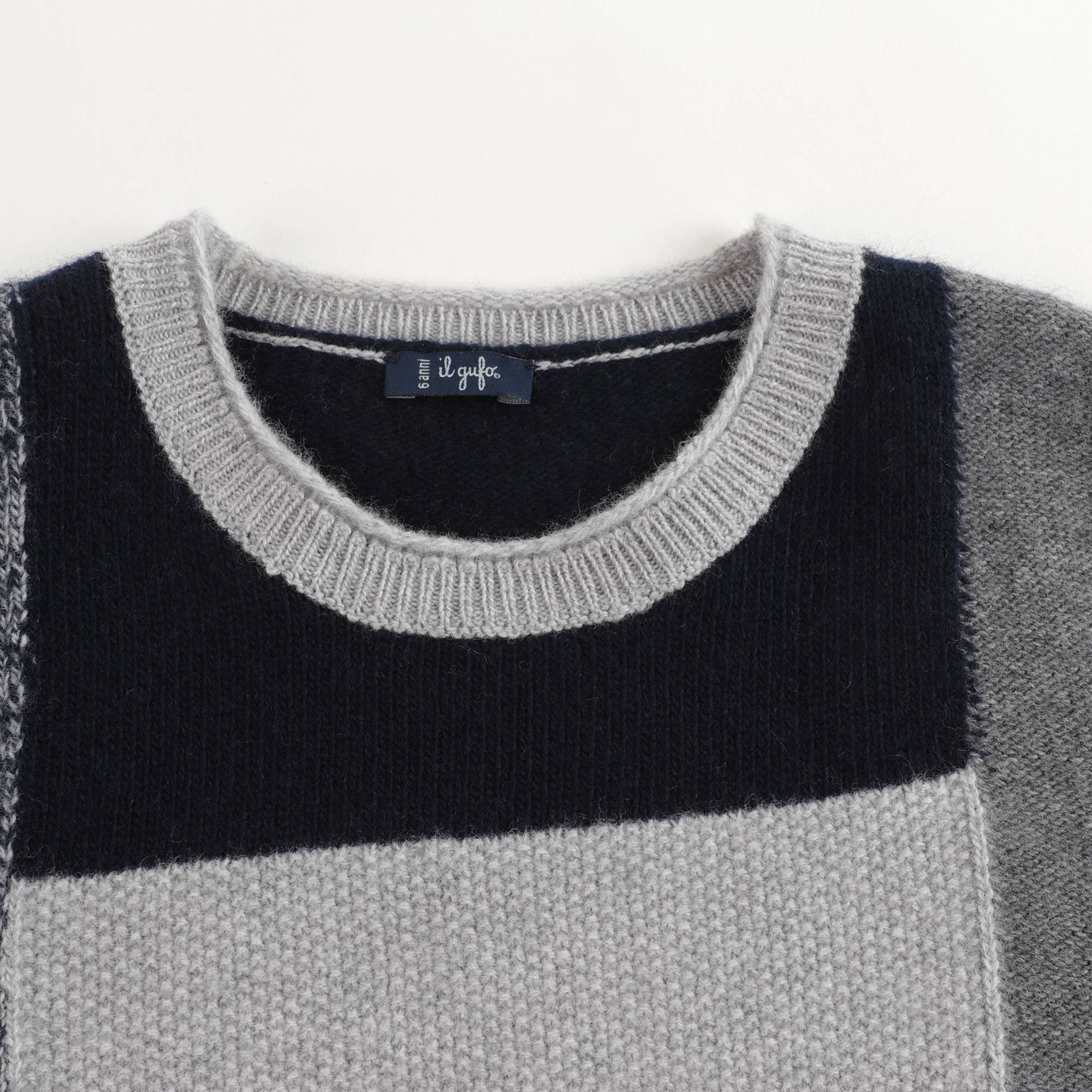 Boys Grey Wool Sweater