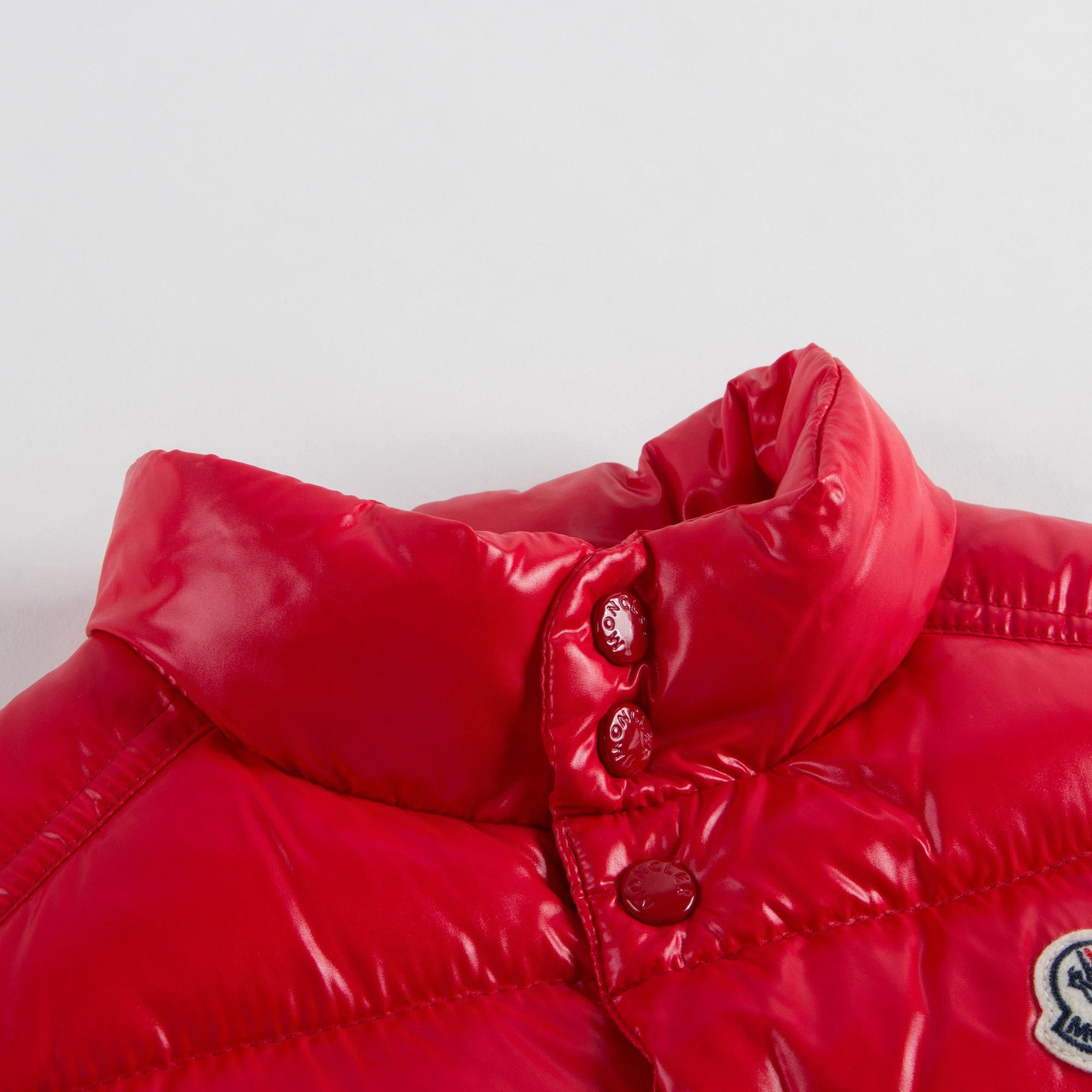 Baby Red Down Padded 'Tib' Gilet
