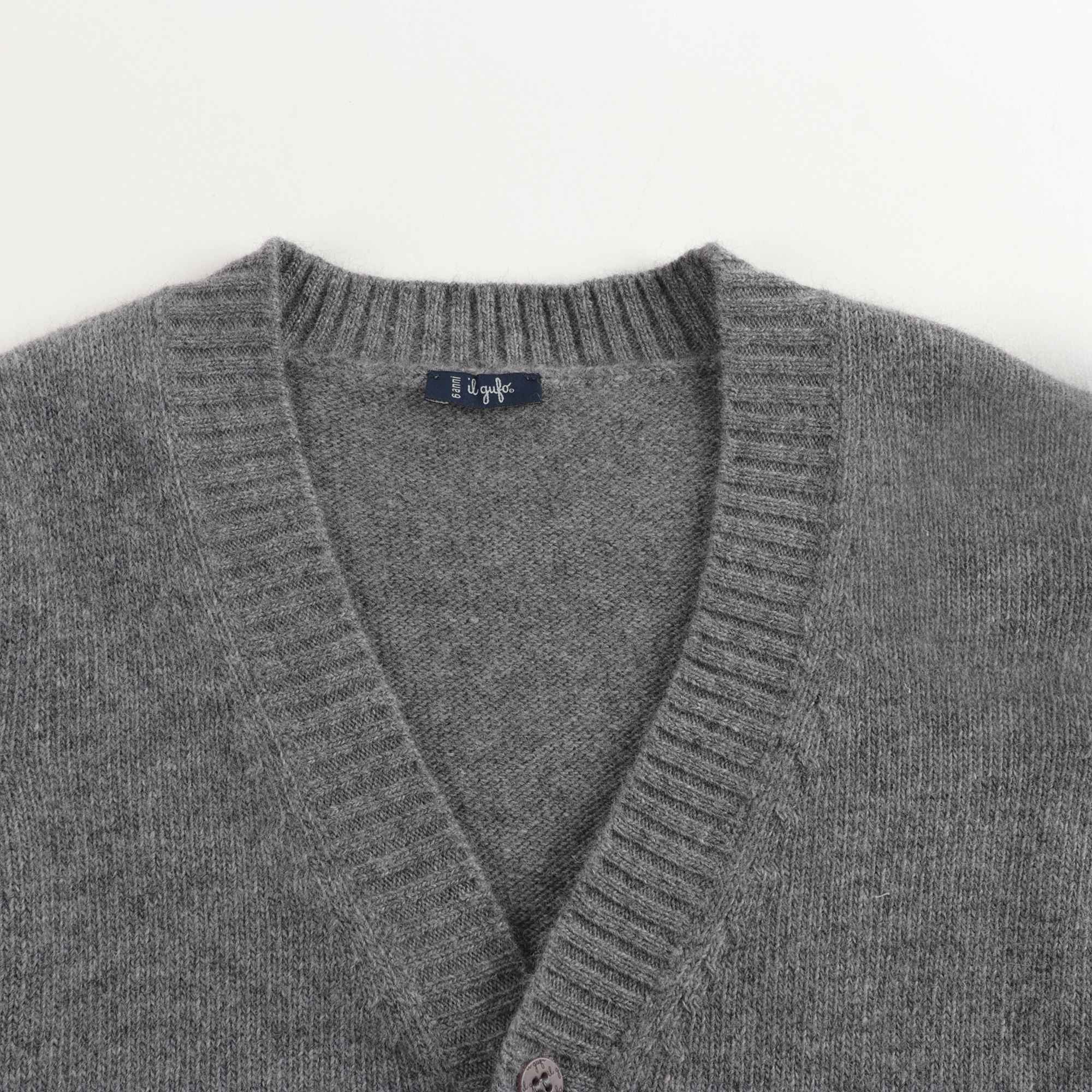 Baby Boys Grey Wool Cardigan