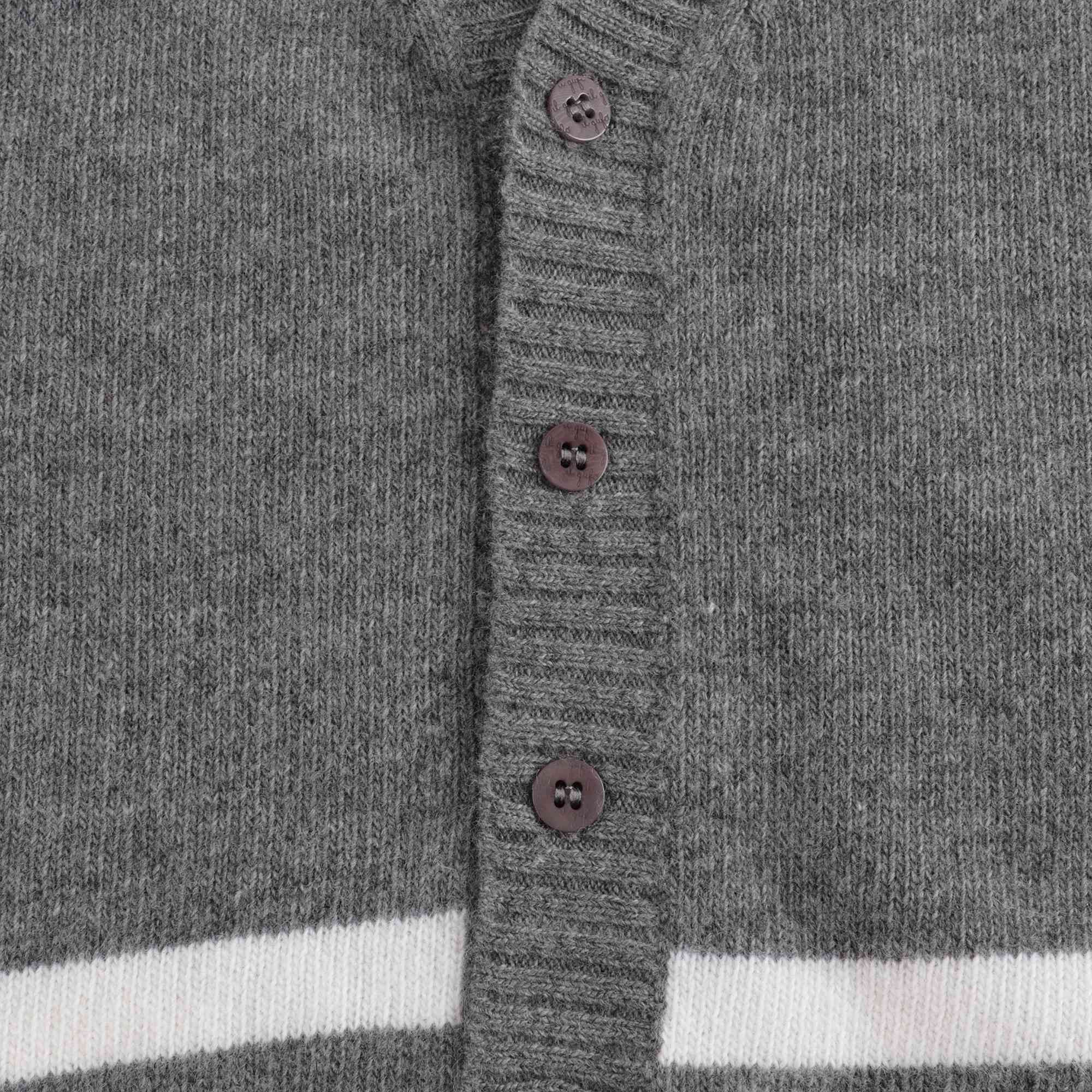 Baby Boys Grey Wool Cardigan
