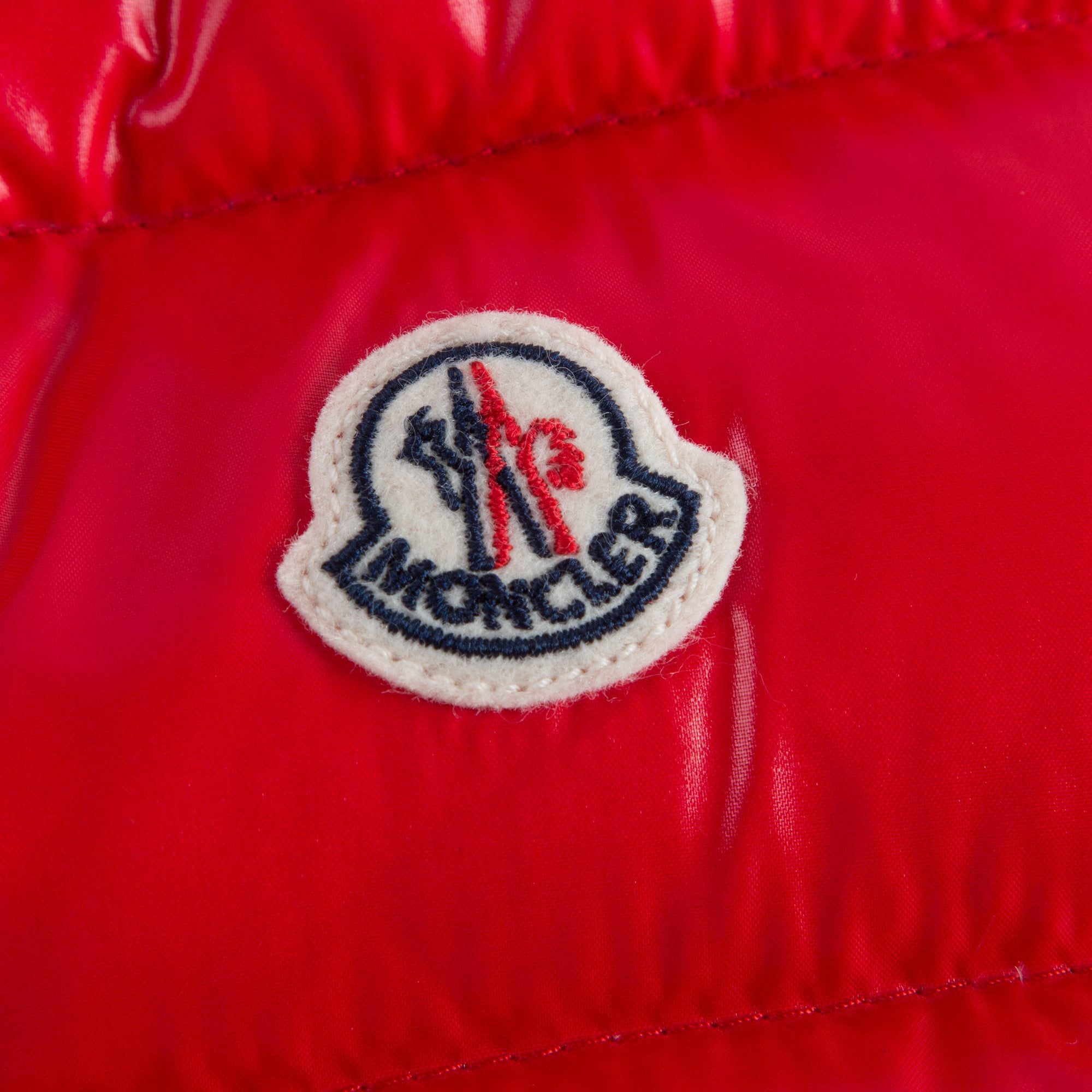 Baby Red Down Padded 'Tib' Gilet