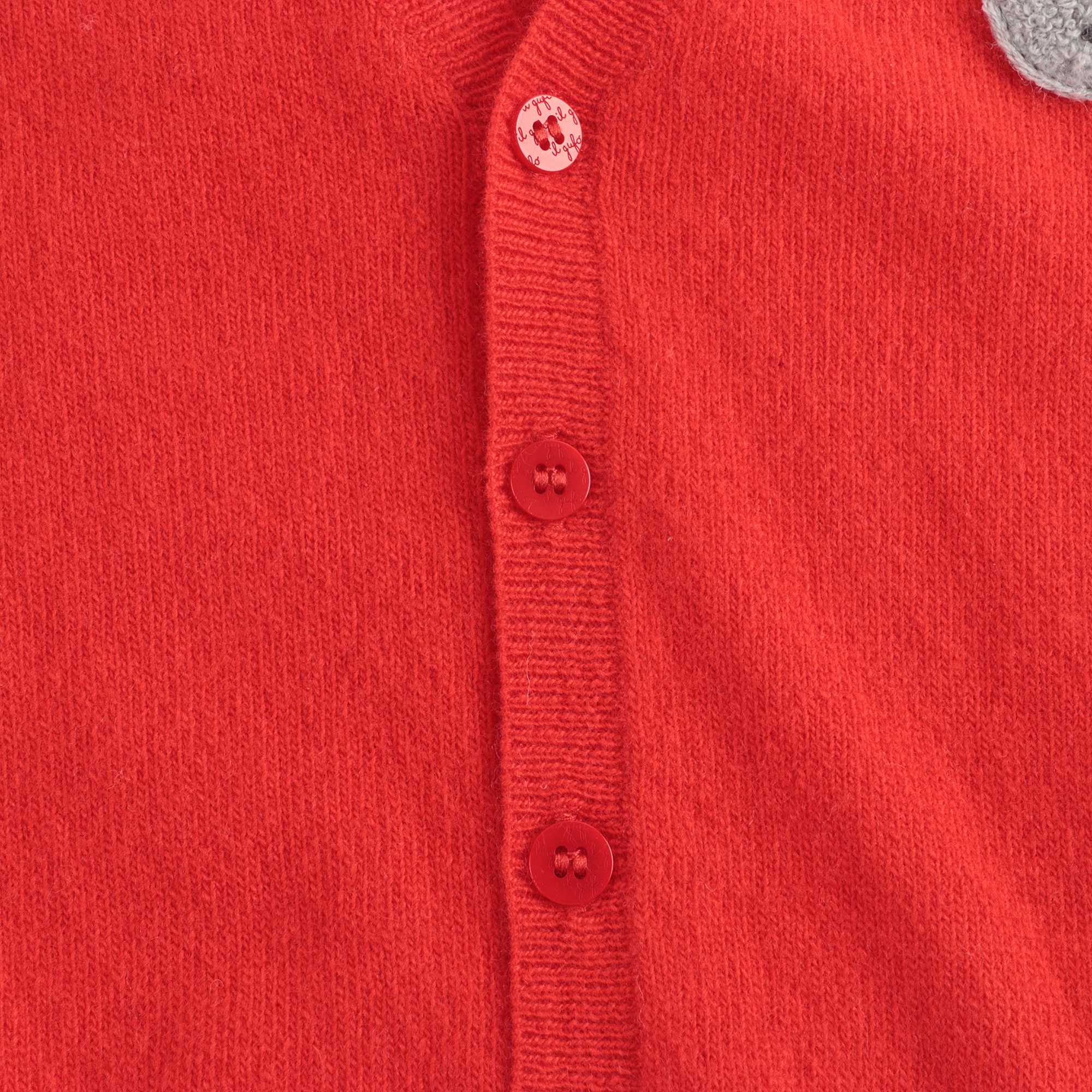 Baby Boys Red Wool Cardigan
