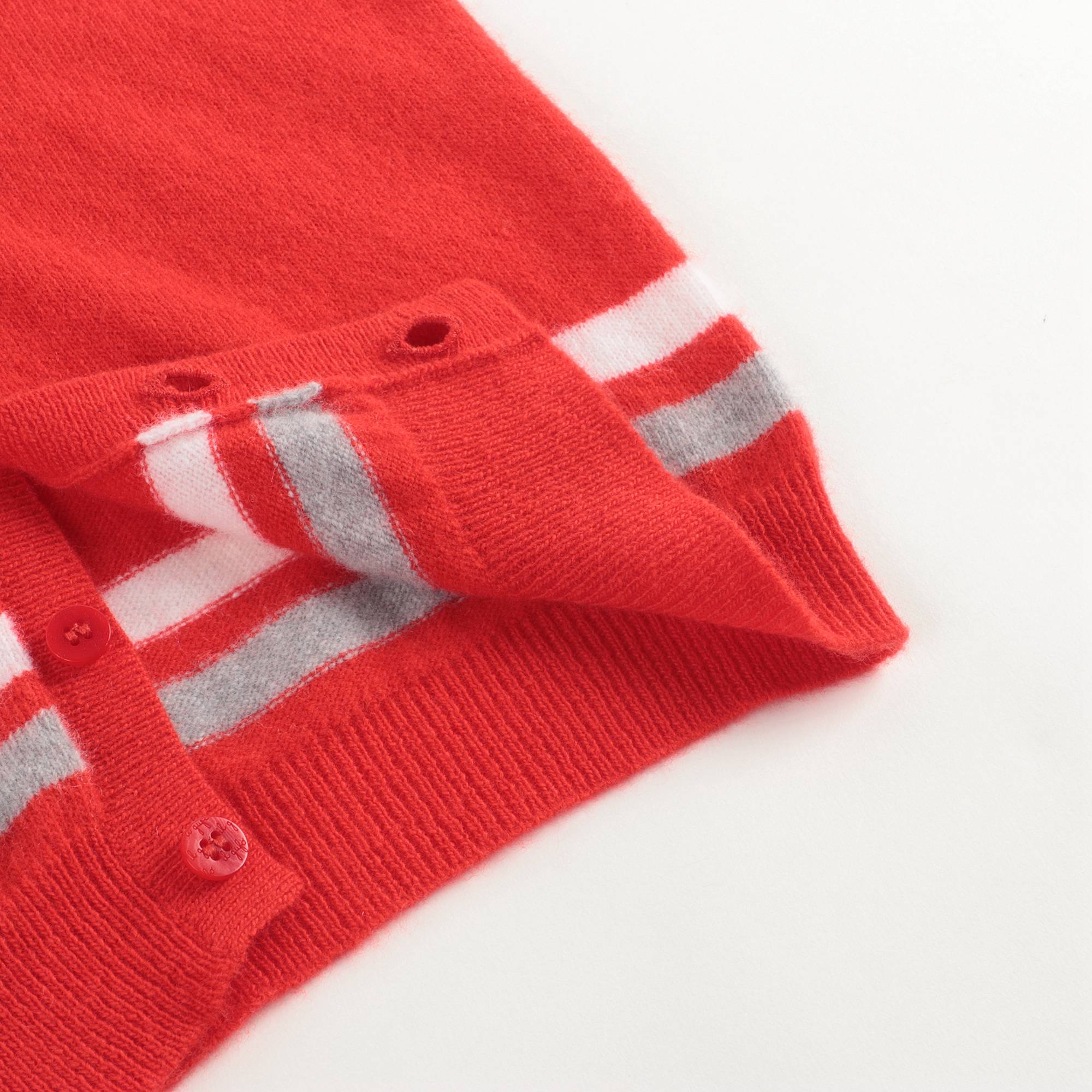 Baby Boys Red Wool Cardigan
