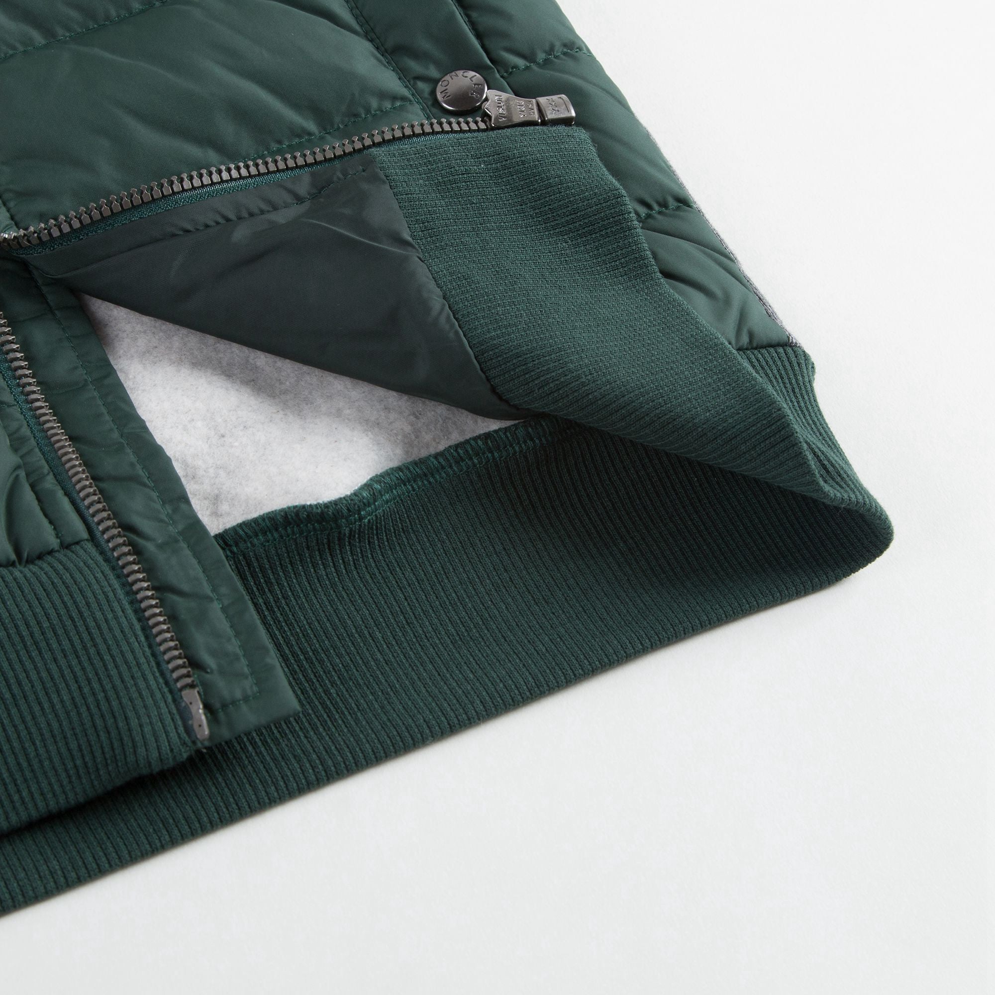 Boys Green & Grey Zip-up Top