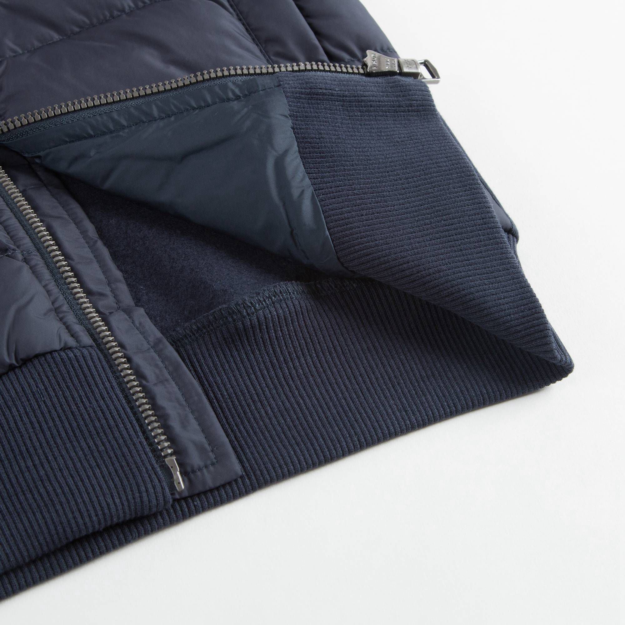 Boys Navy Blue Zip-up Top