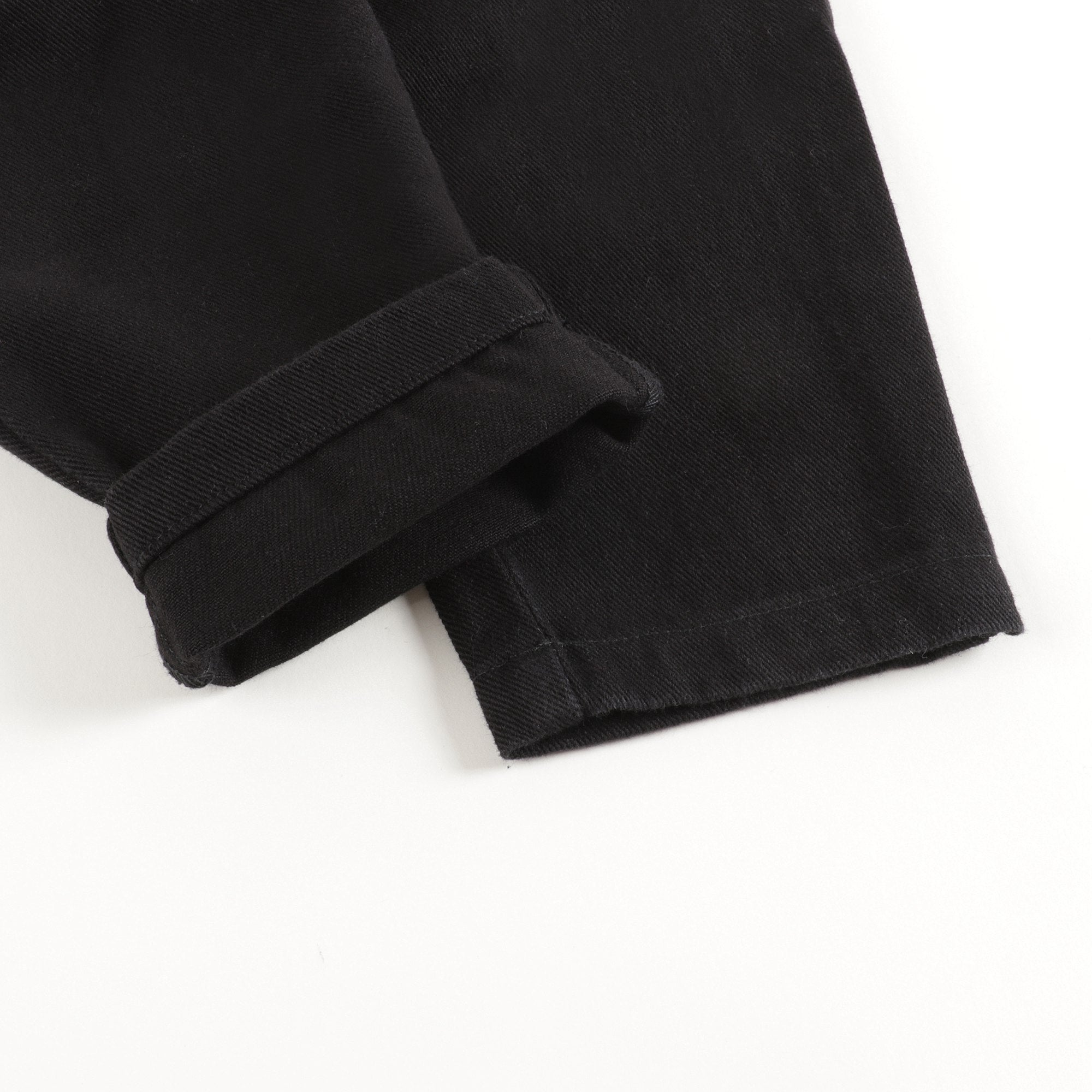 Boys & Girls Black Baggy Denim Trousers