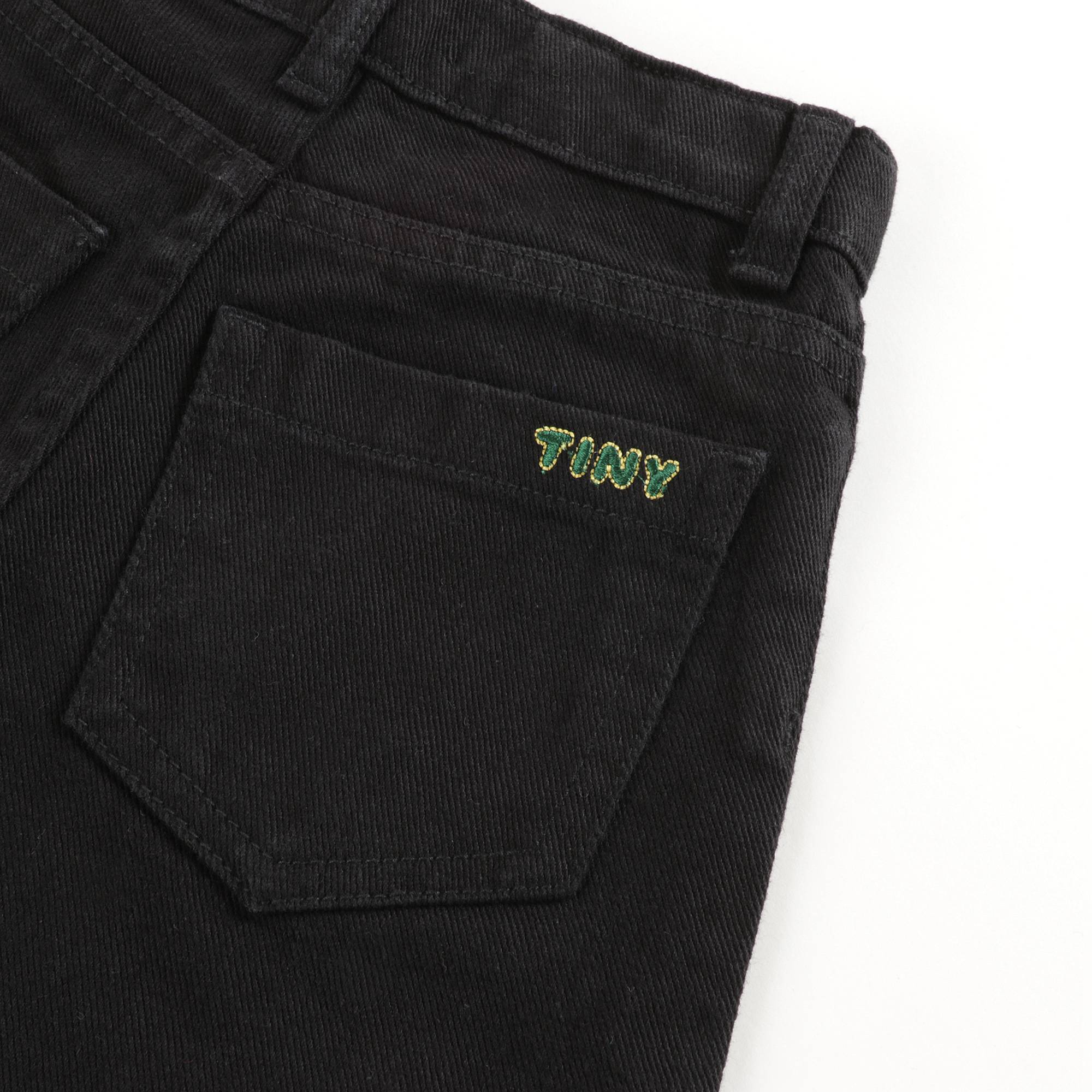 Boys & Girls Black Baggy Denim Trousers