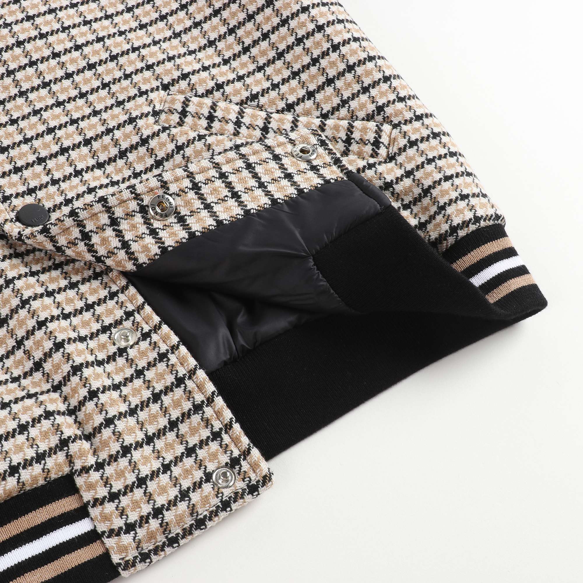 Boys Black Check Coat