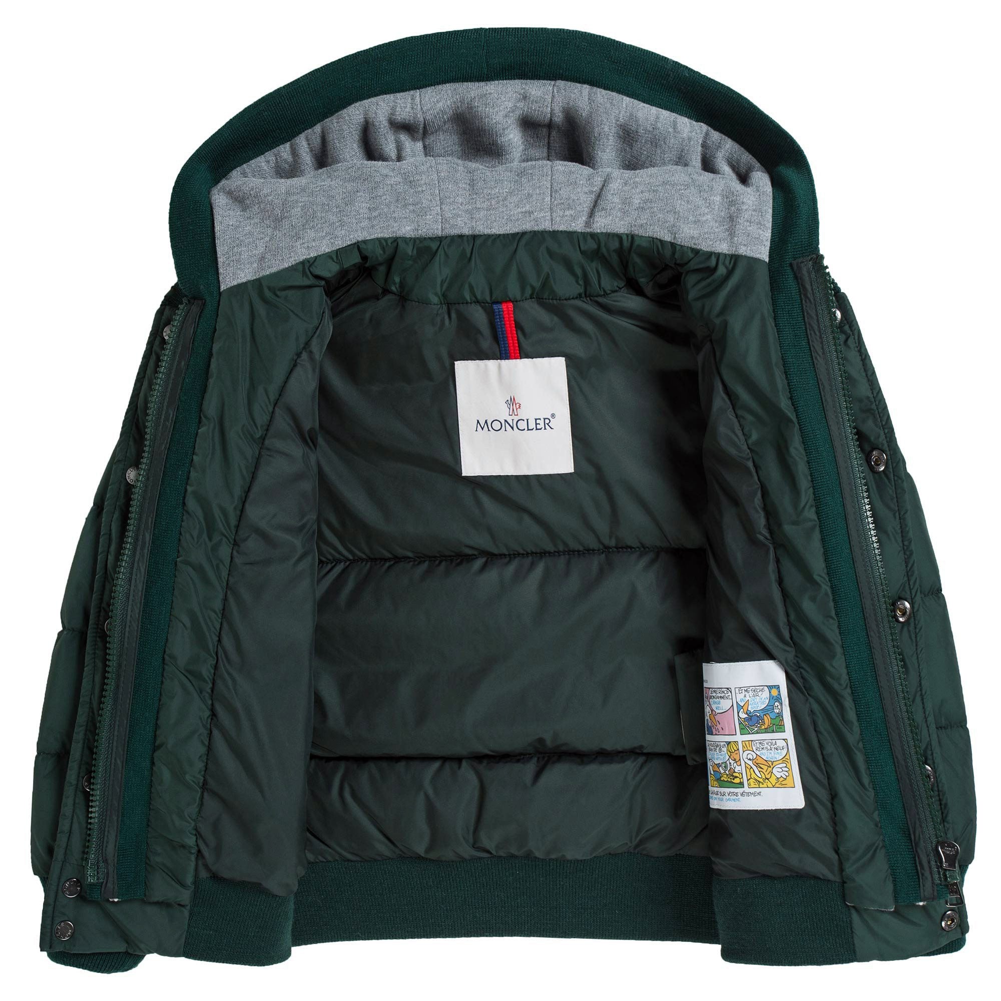 Boys Green 'Auberie' Down Padded Jacket