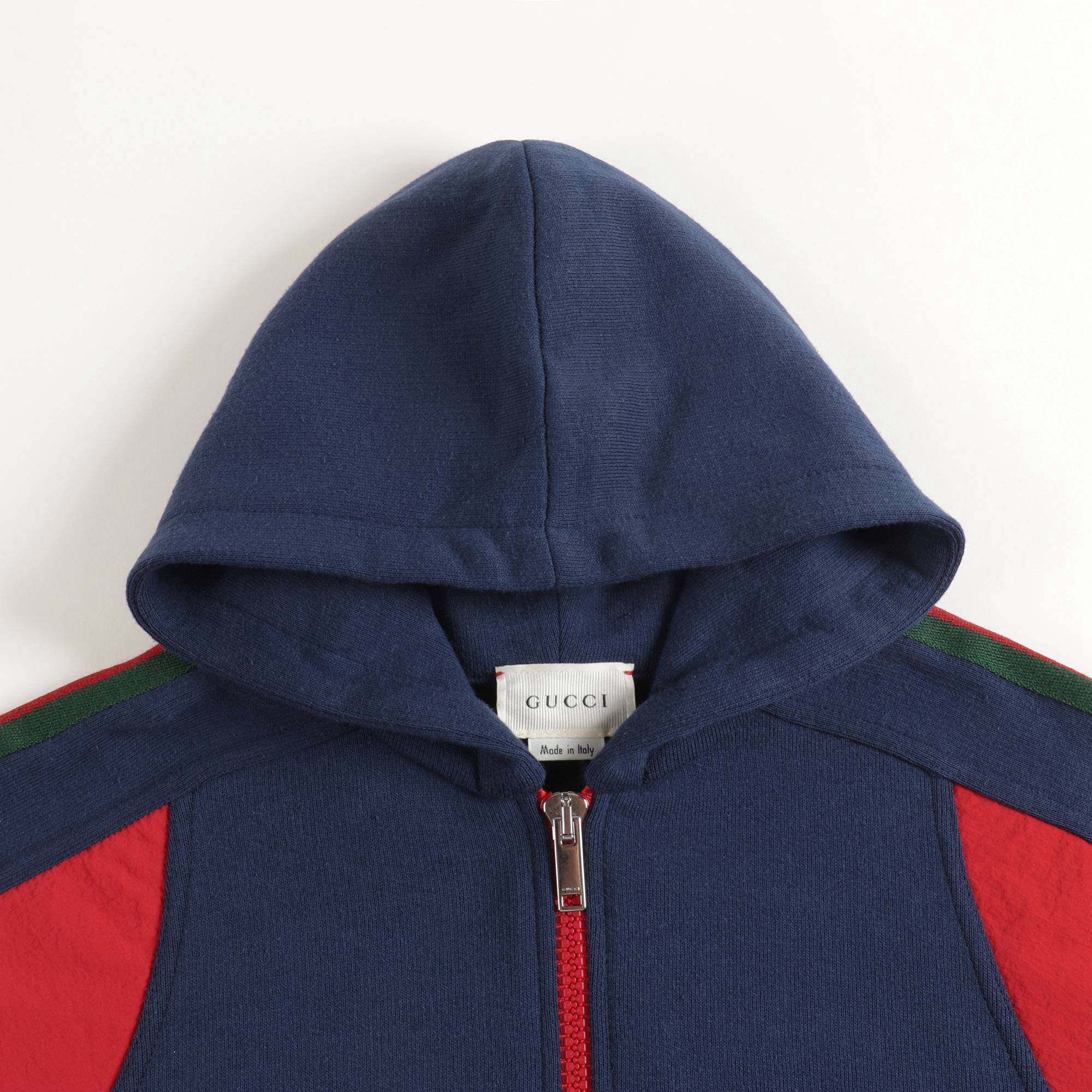 Baby Boys & Girls Prussian Blue Cotton Hoodie