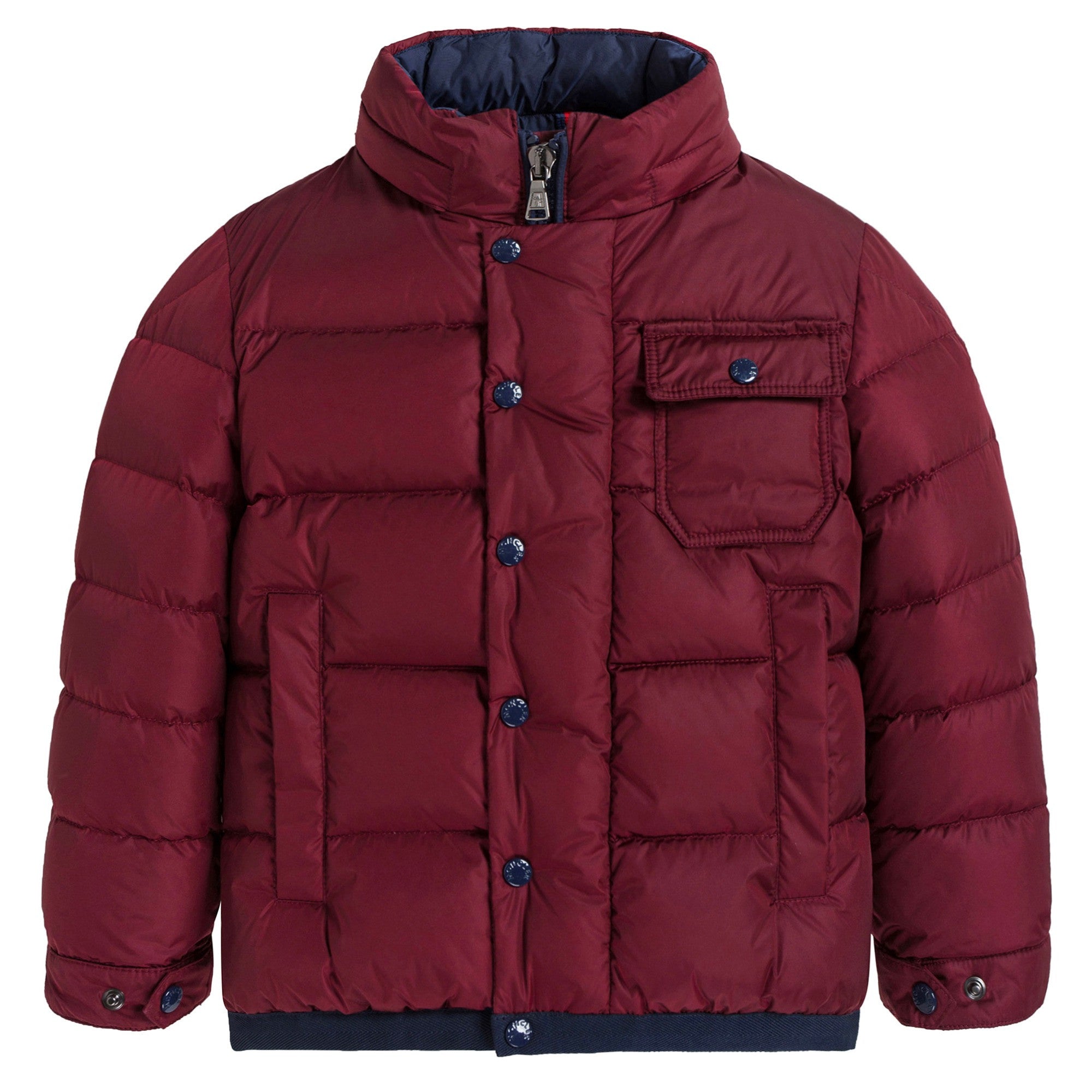 Boys Wine Red 'Willie' Down Padded Jacket