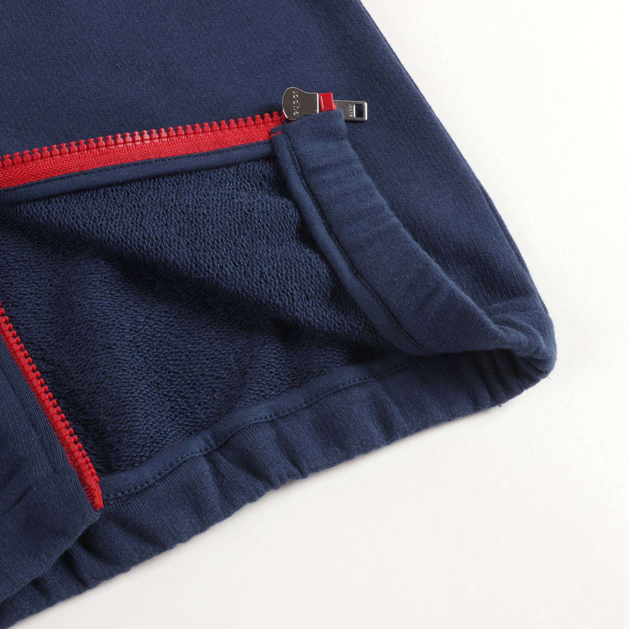 Baby Boys & Girls Prussian Blue Cotton Hoodie