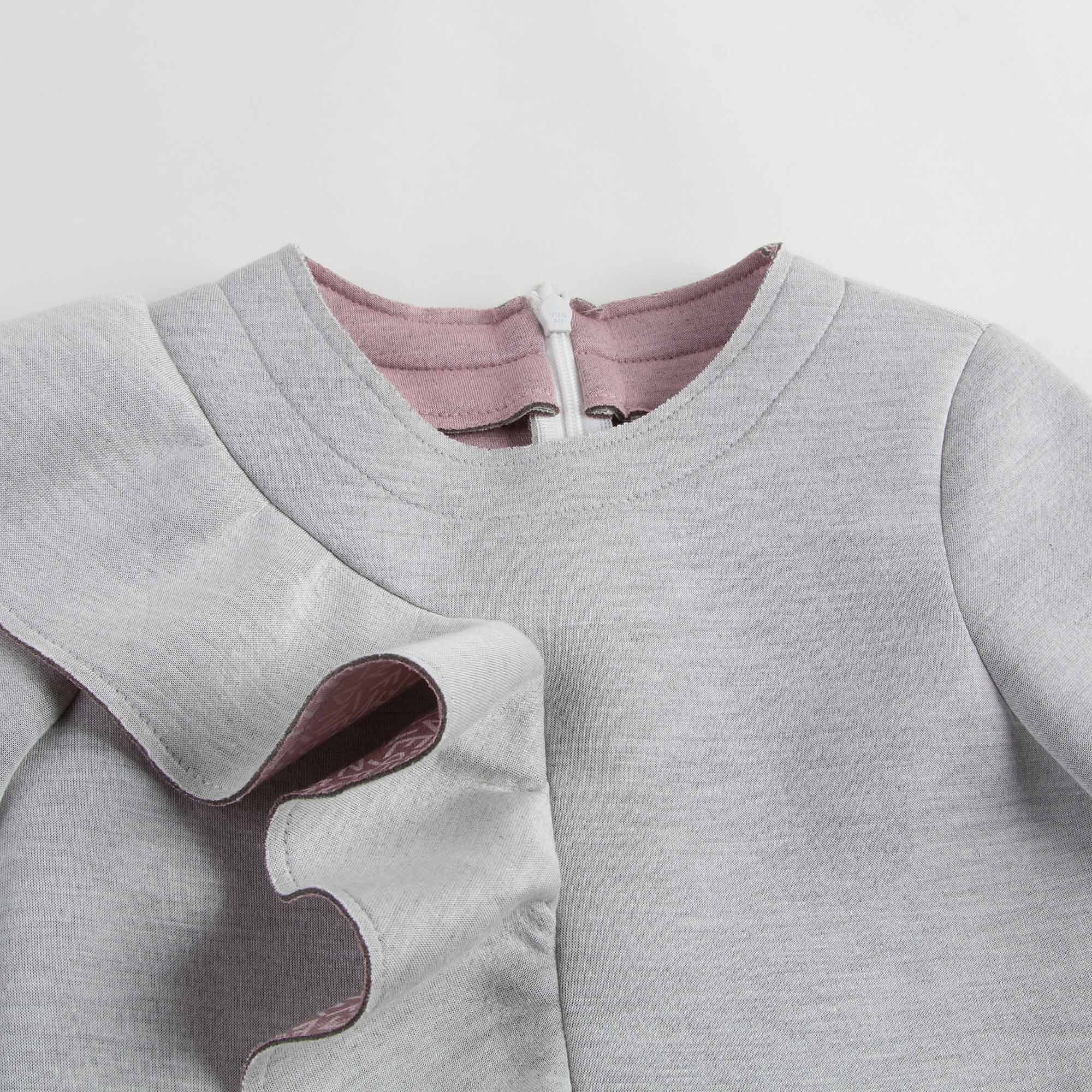 Girls White Modal Ruffle Trims Dress - CÉMAROSE | Children's Fashion Store - 5