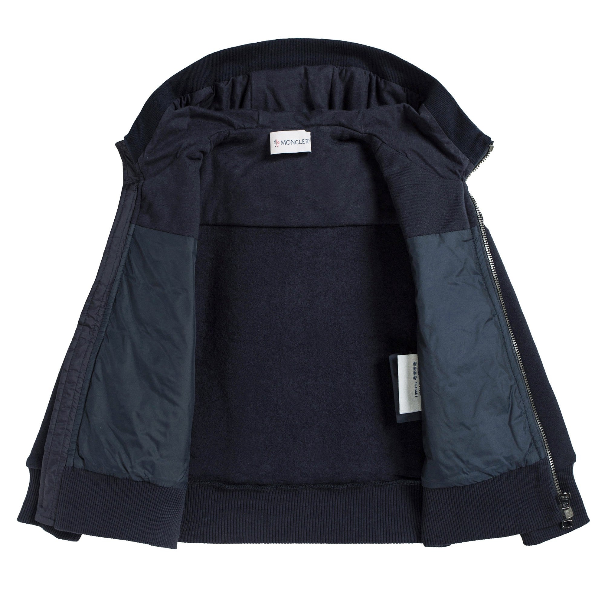 Boys Navy Blue Zip-up Top