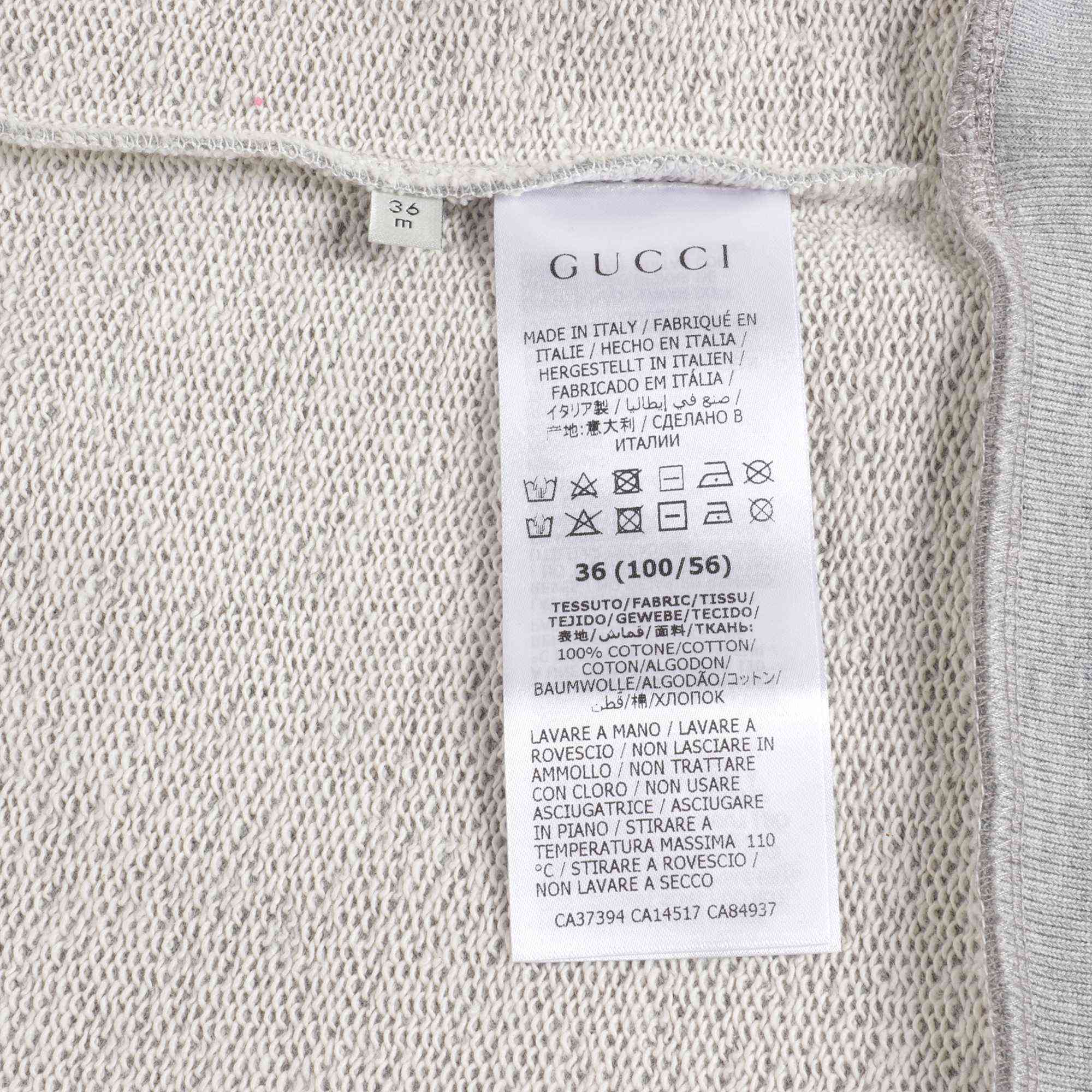 Baby Boys & Girls Light Grey GG Cotton Sweatshirt