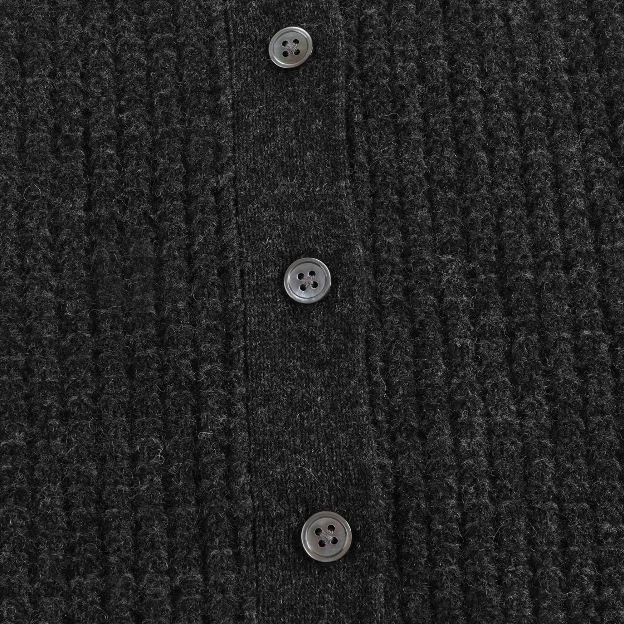 Boys & Girls Dark Grey Merino Wool Cardigan