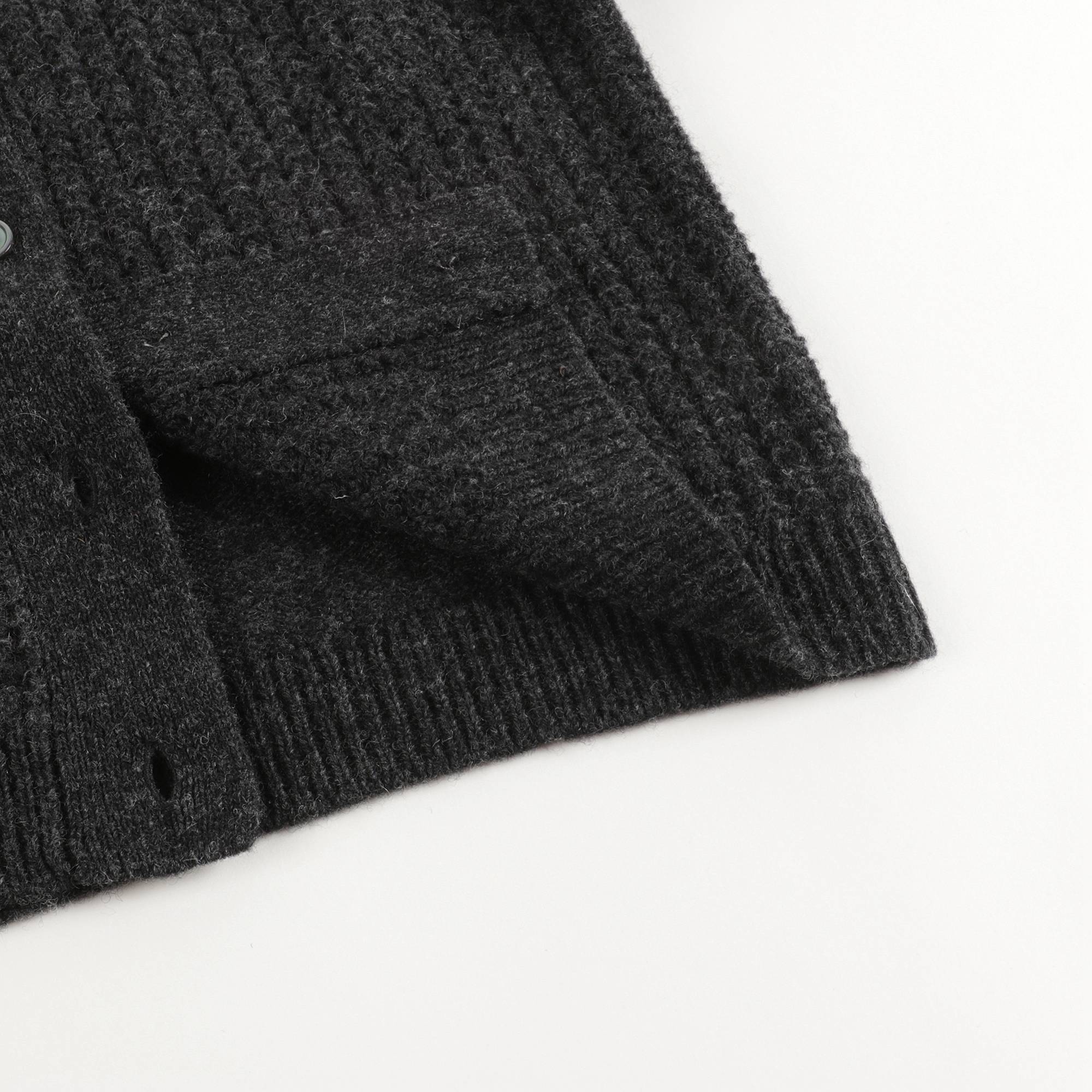 Boys & Girls Dark Grey Merino Wool Cardigan