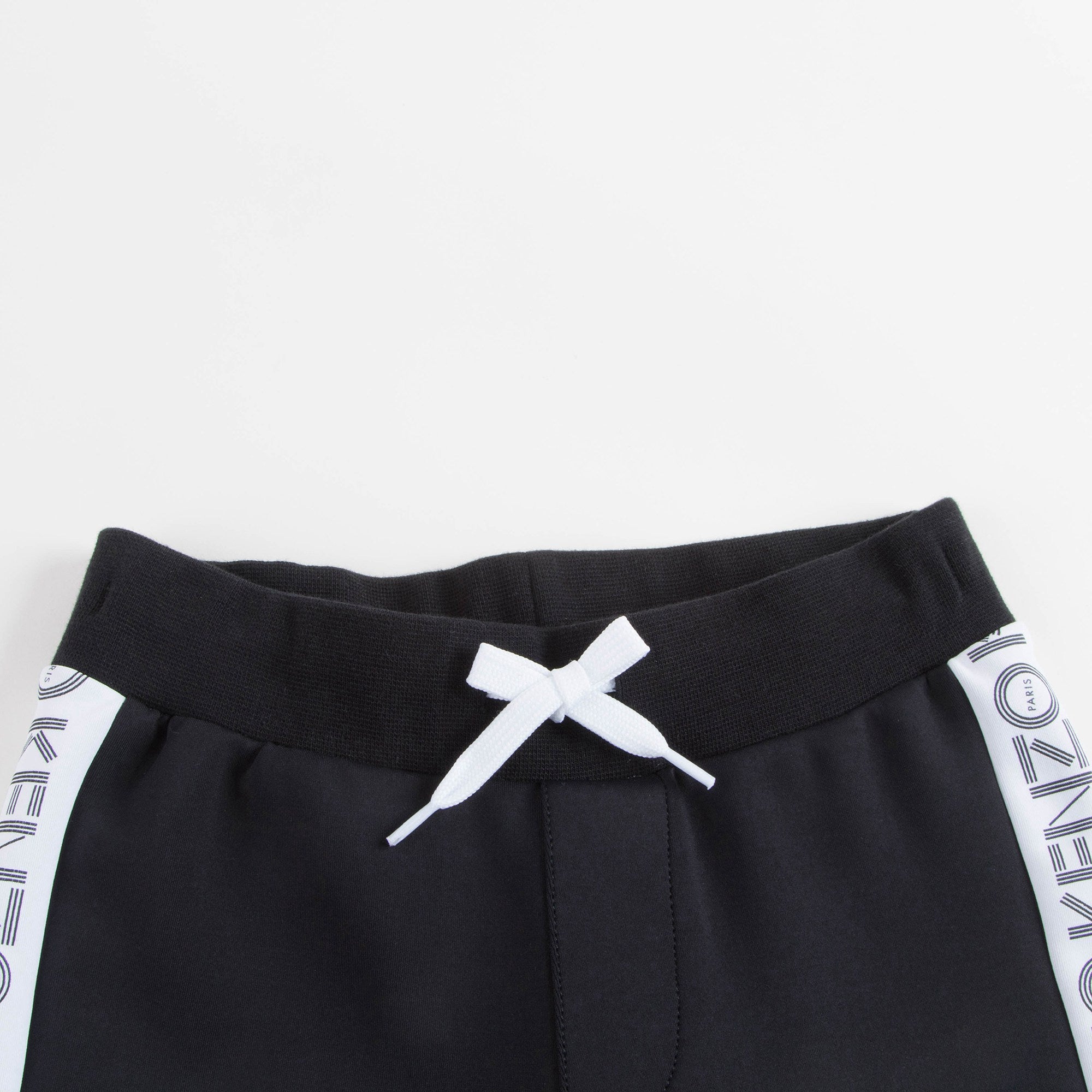 Boys Black Logo Cotton Trousers