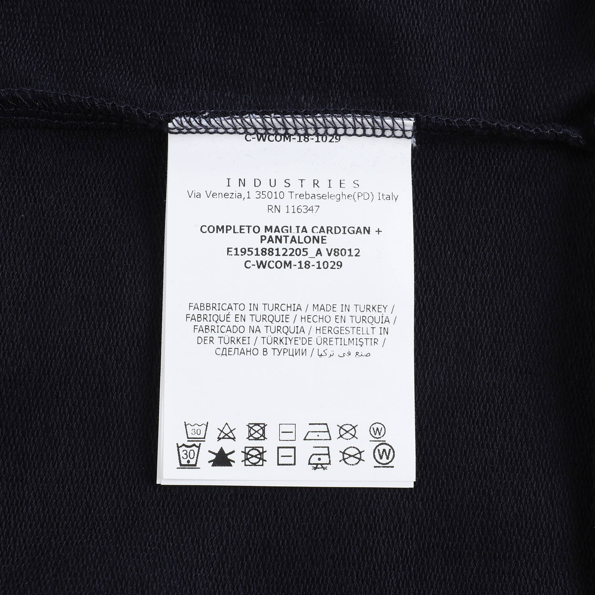 Baby Boys Black "COMPLETO MAGLIA" Sets