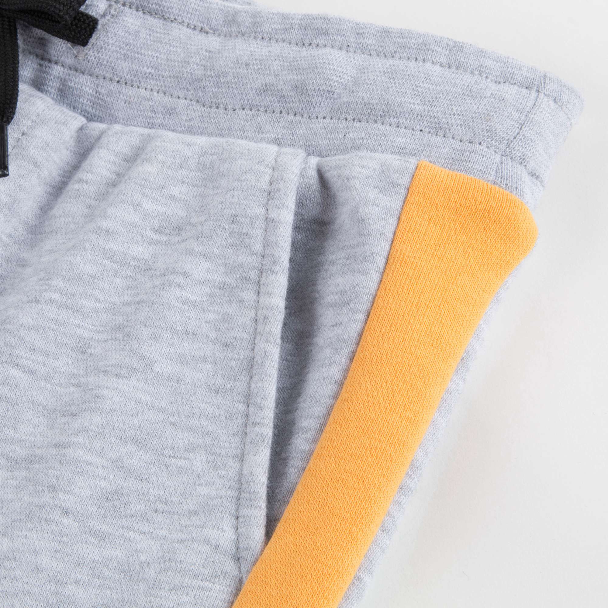 Boys Light Marl Grey Cotton Trousers