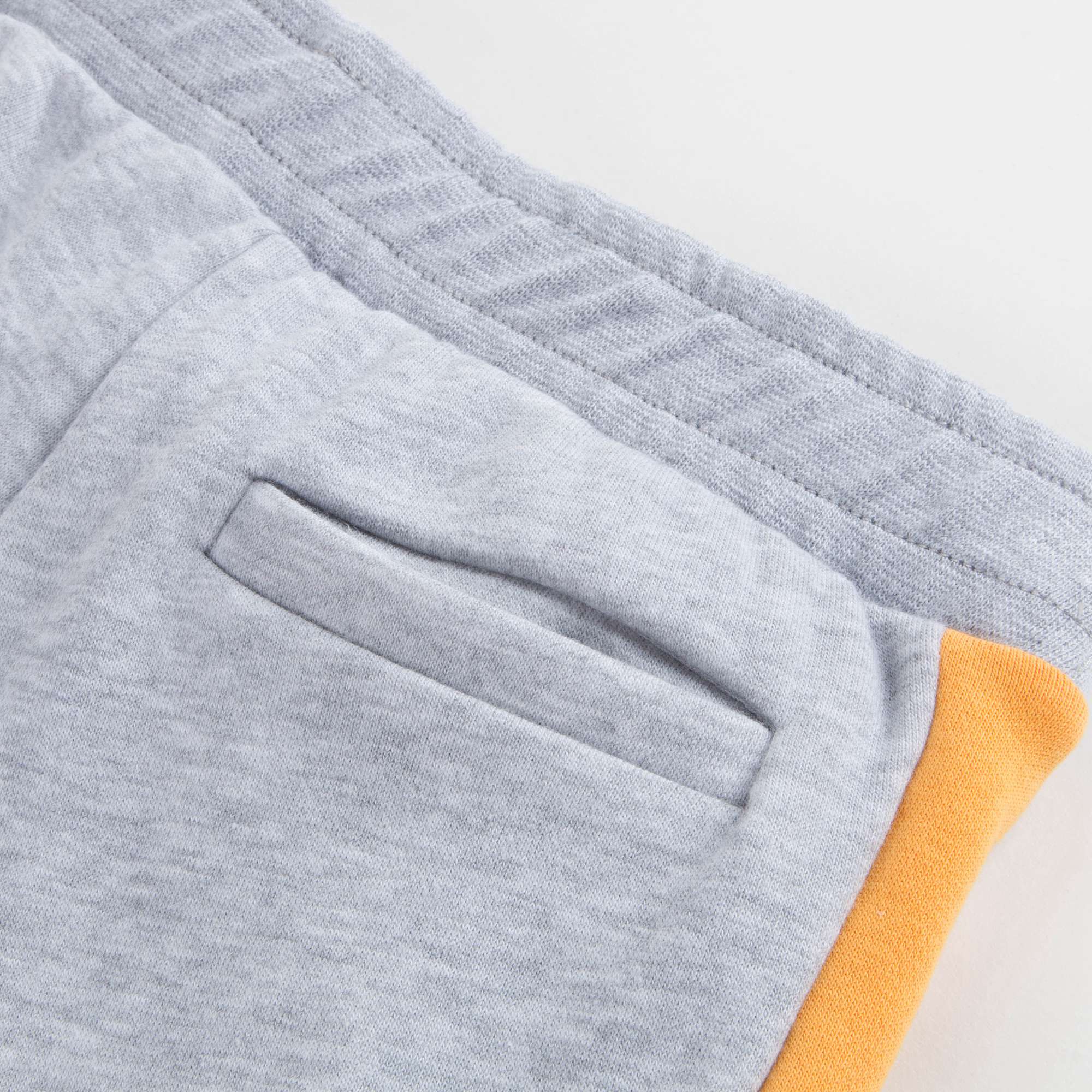 Boys Light Marl Grey Cotton Trousers