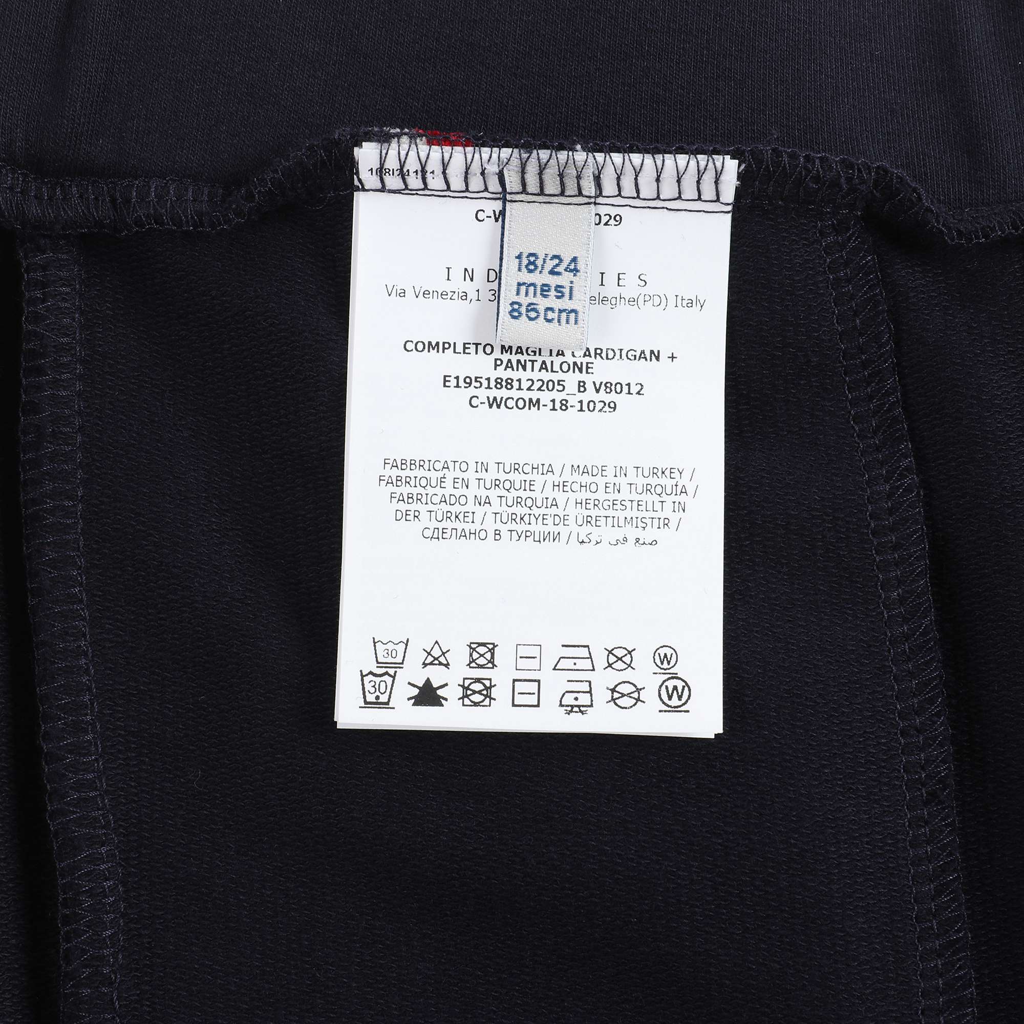 Baby Boys Black "COMPLETO MAGLIA" Sets