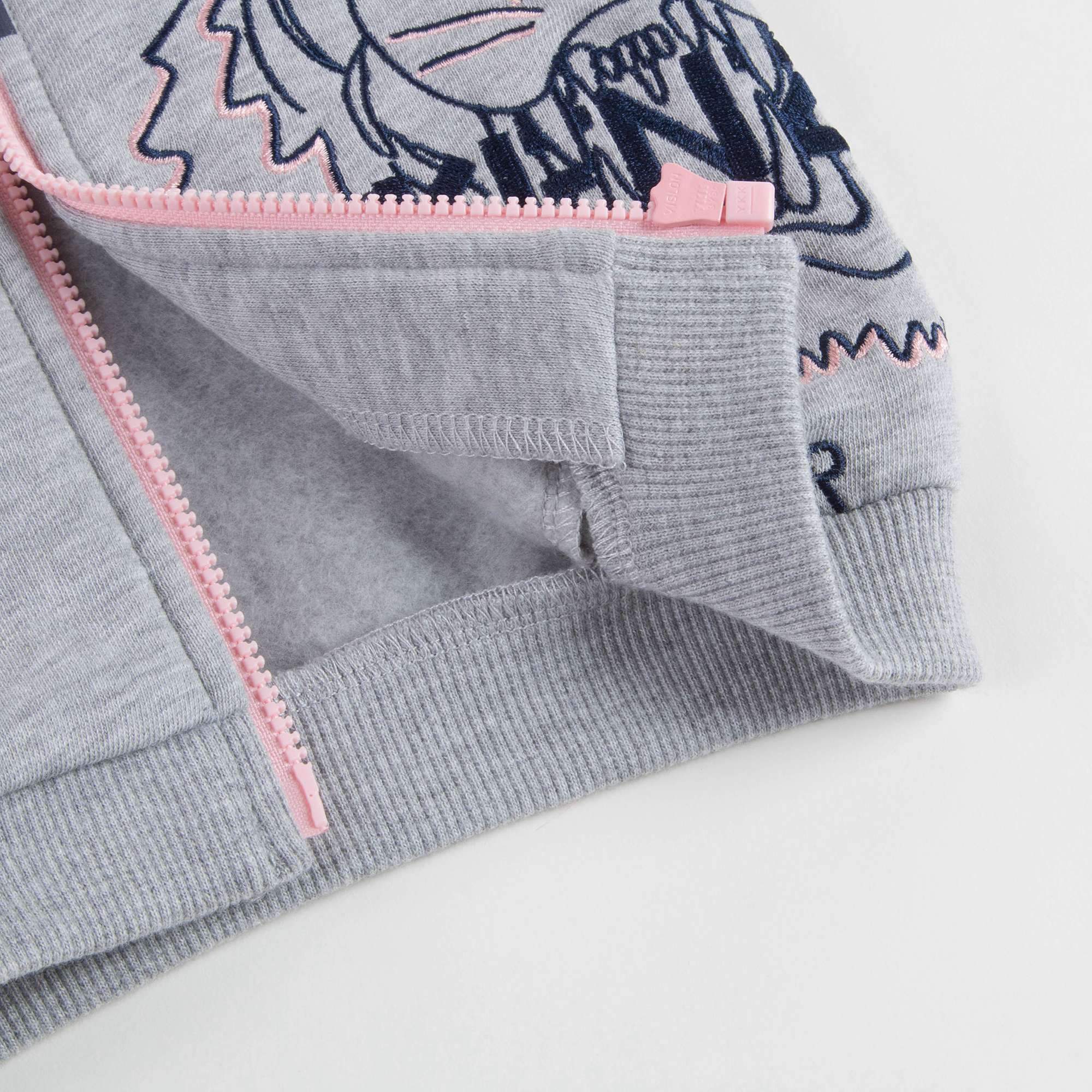Baby Girls Marl Grey Cotton Cardigan