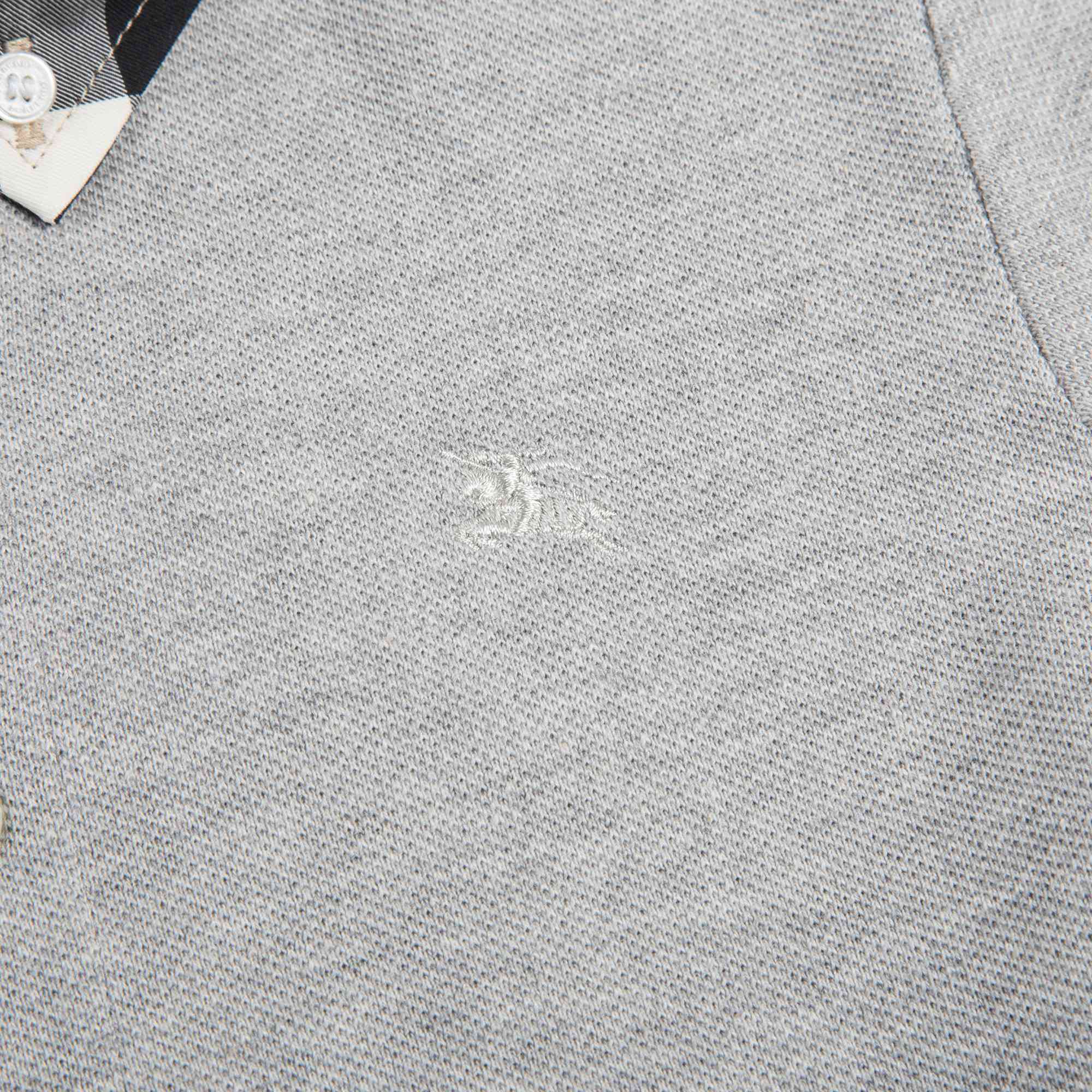 Boys Pale Gray Cotton Polo Shirts