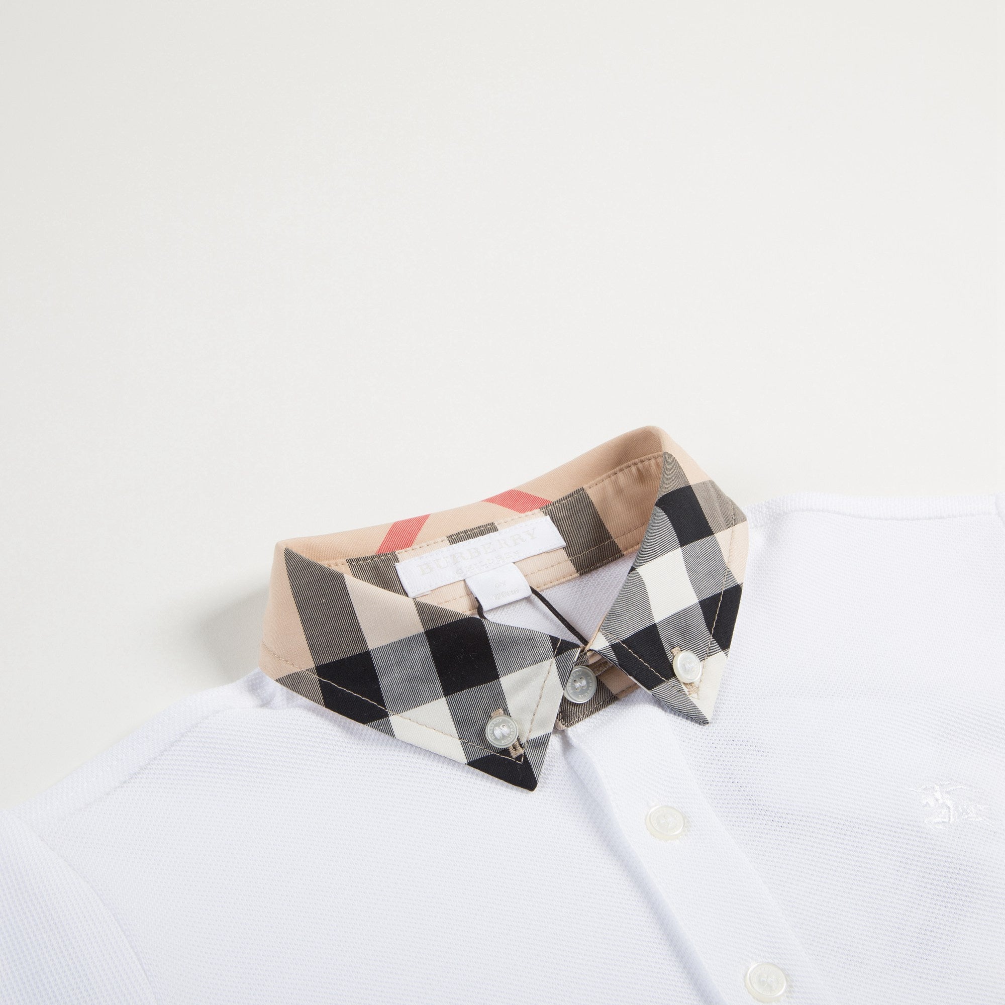 Boys White Cotton Polo Shirts