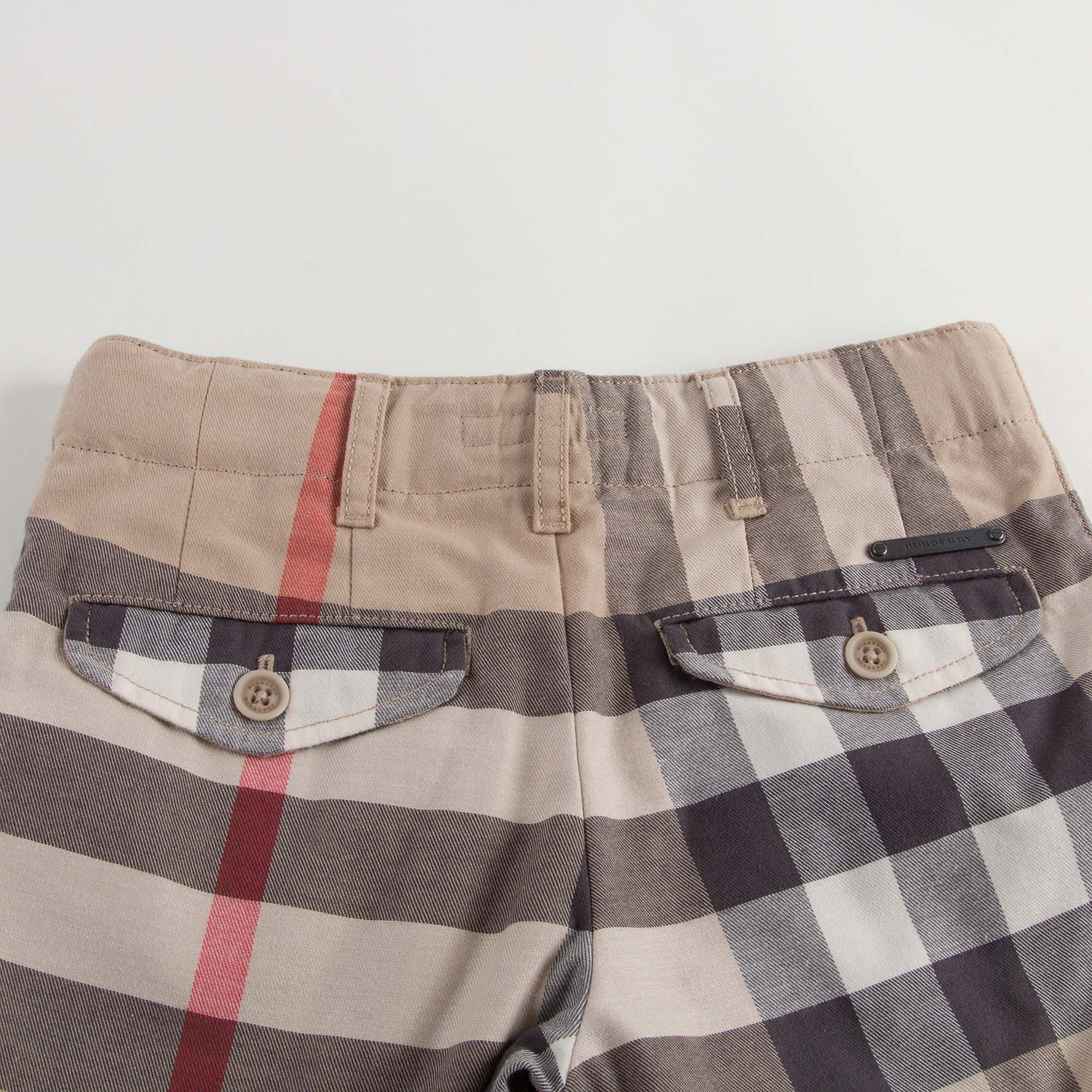 Boys Beige Checked Cotton Shorts - CÉMAROSE | Children's Fashion Store - 5