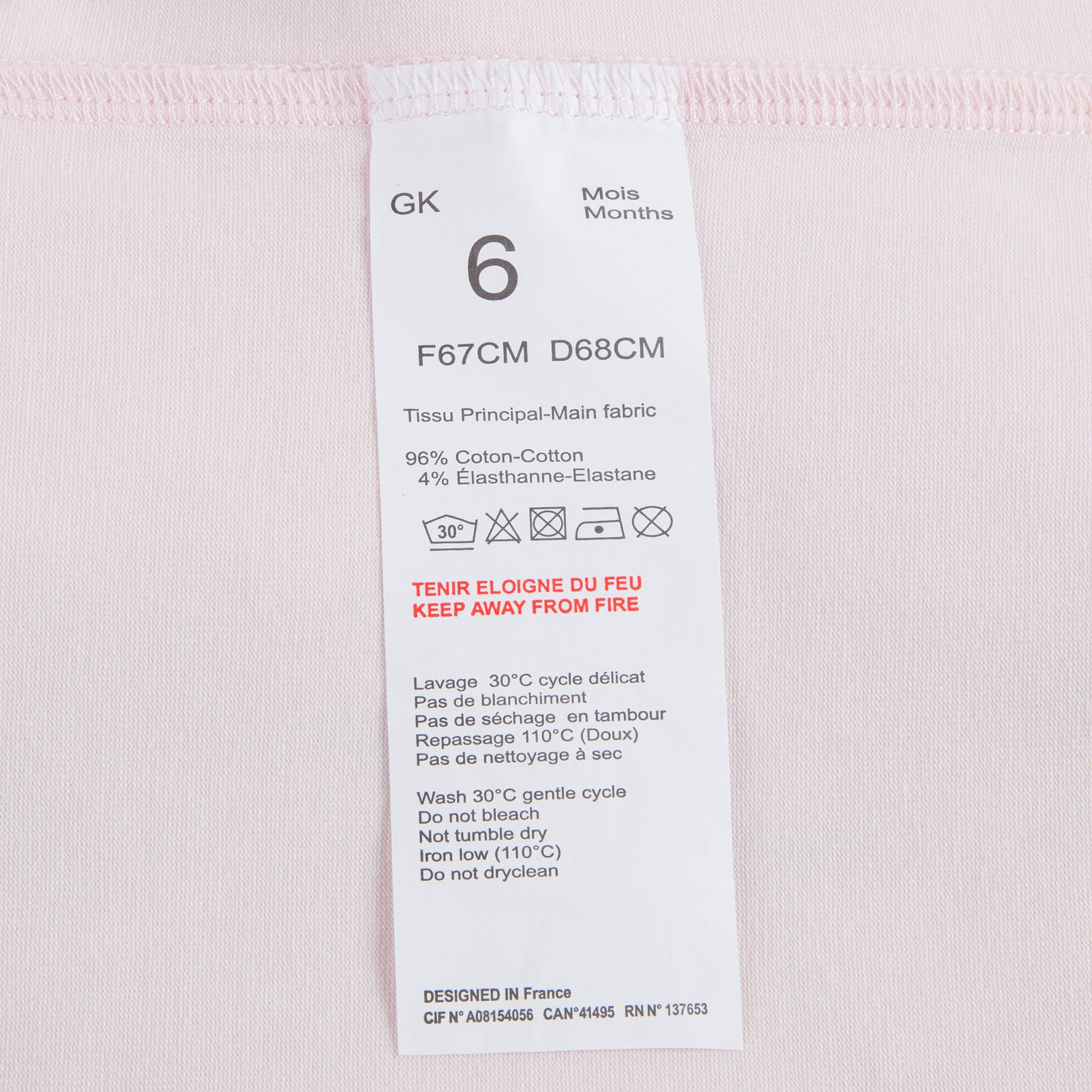 Baby Girls Light Pink Cotton T-shirt