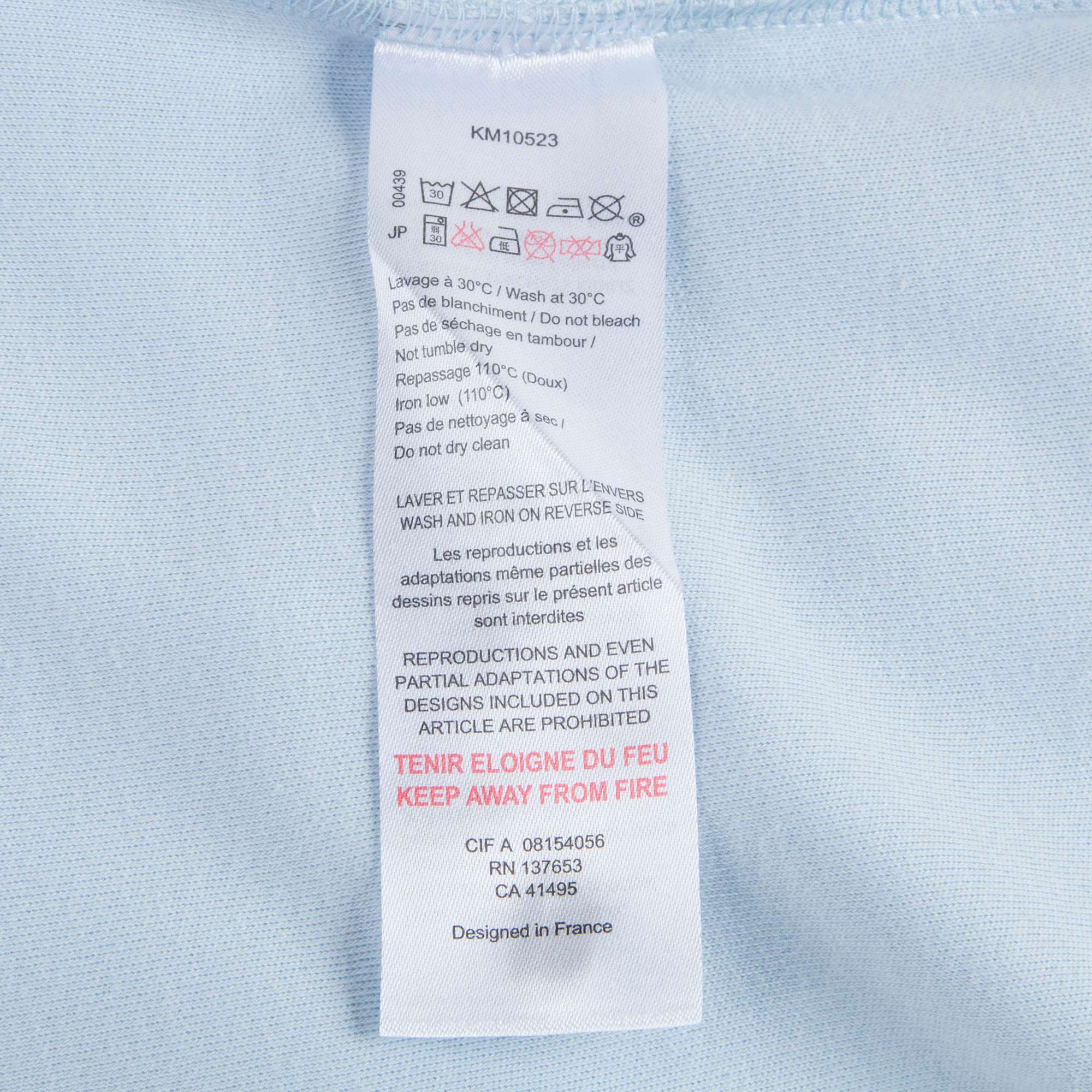 Baby Boys Light Blue Cotton T-shirt