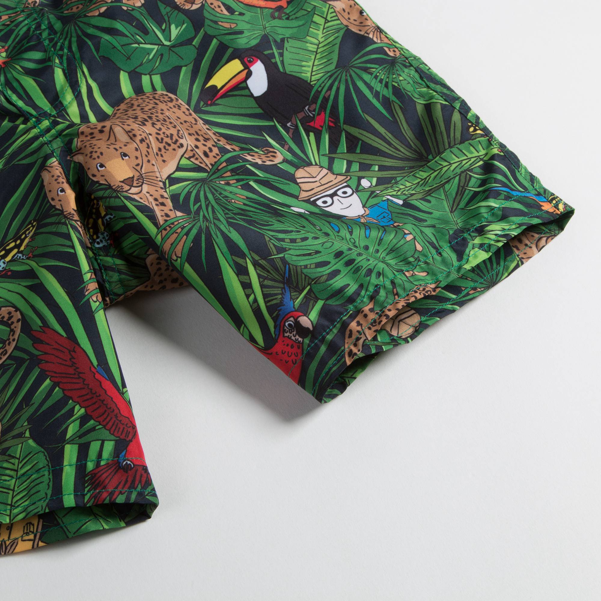 Baby Boys Green Safari Print Baby Shortie