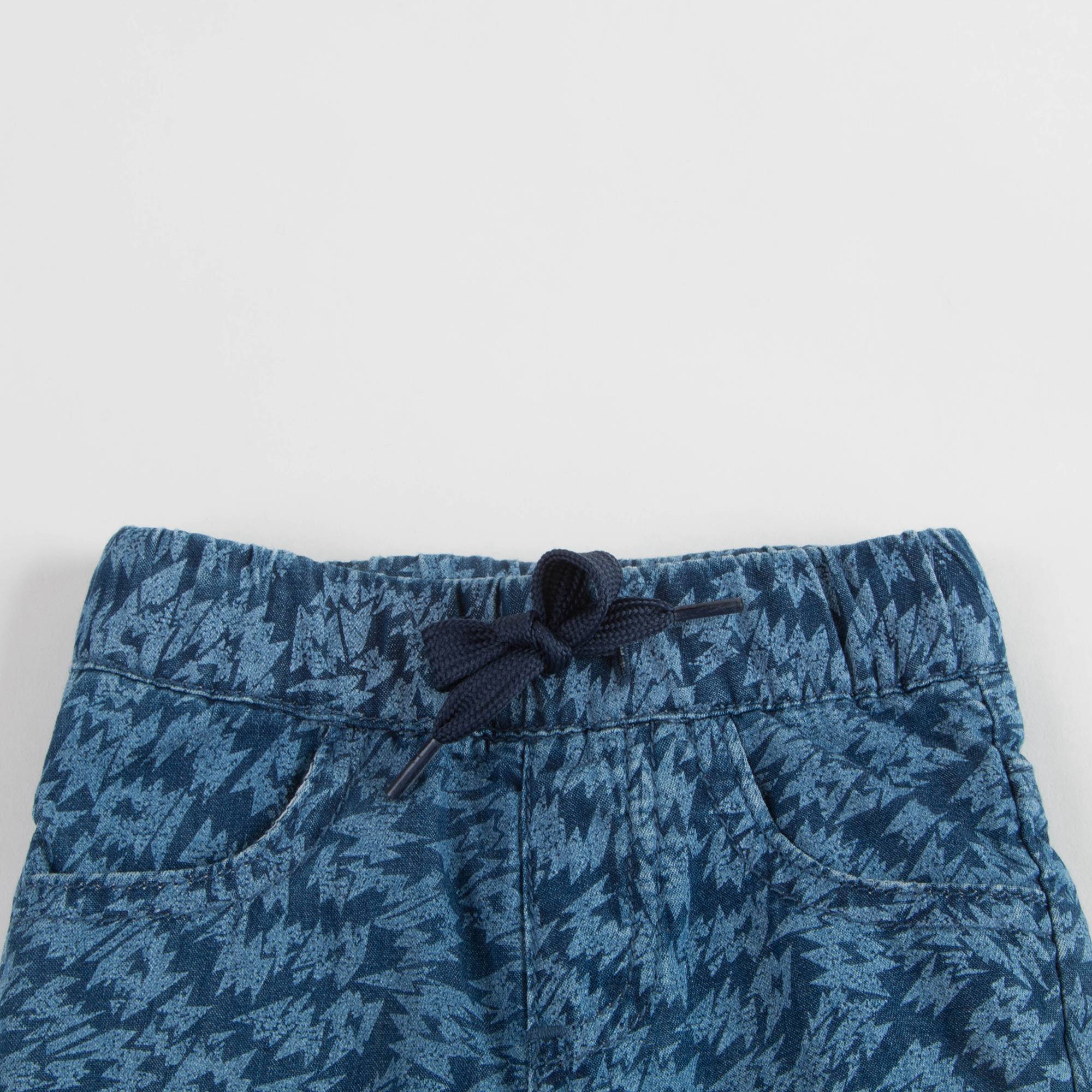 Baby Boys Middle Indigo Cotton Trousers