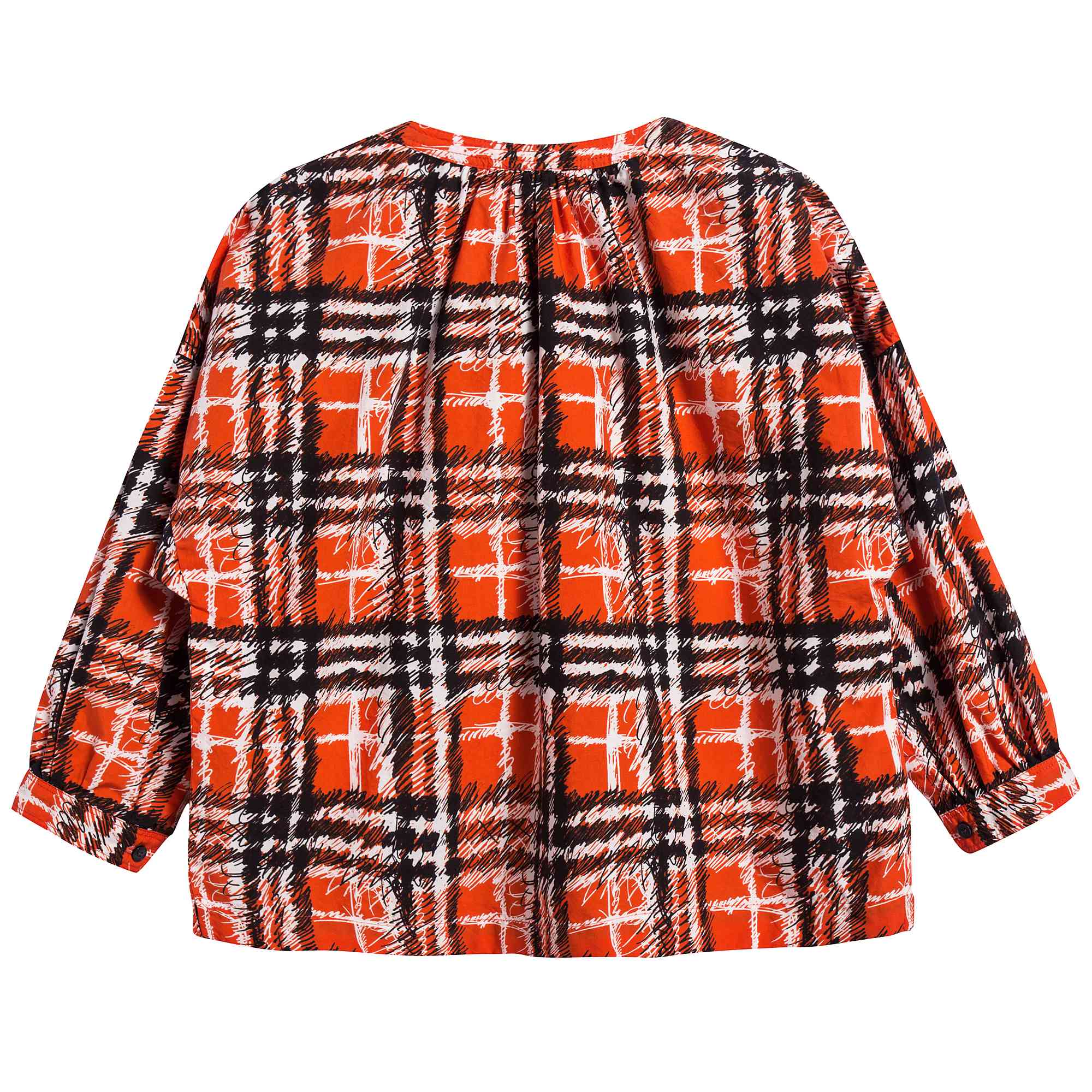 Girls Bright Red Cotton Blouse