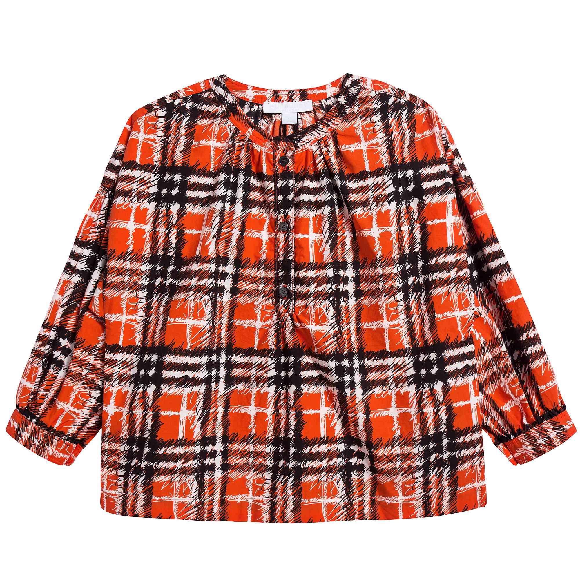 Girls Bright Red Cotton Blouse