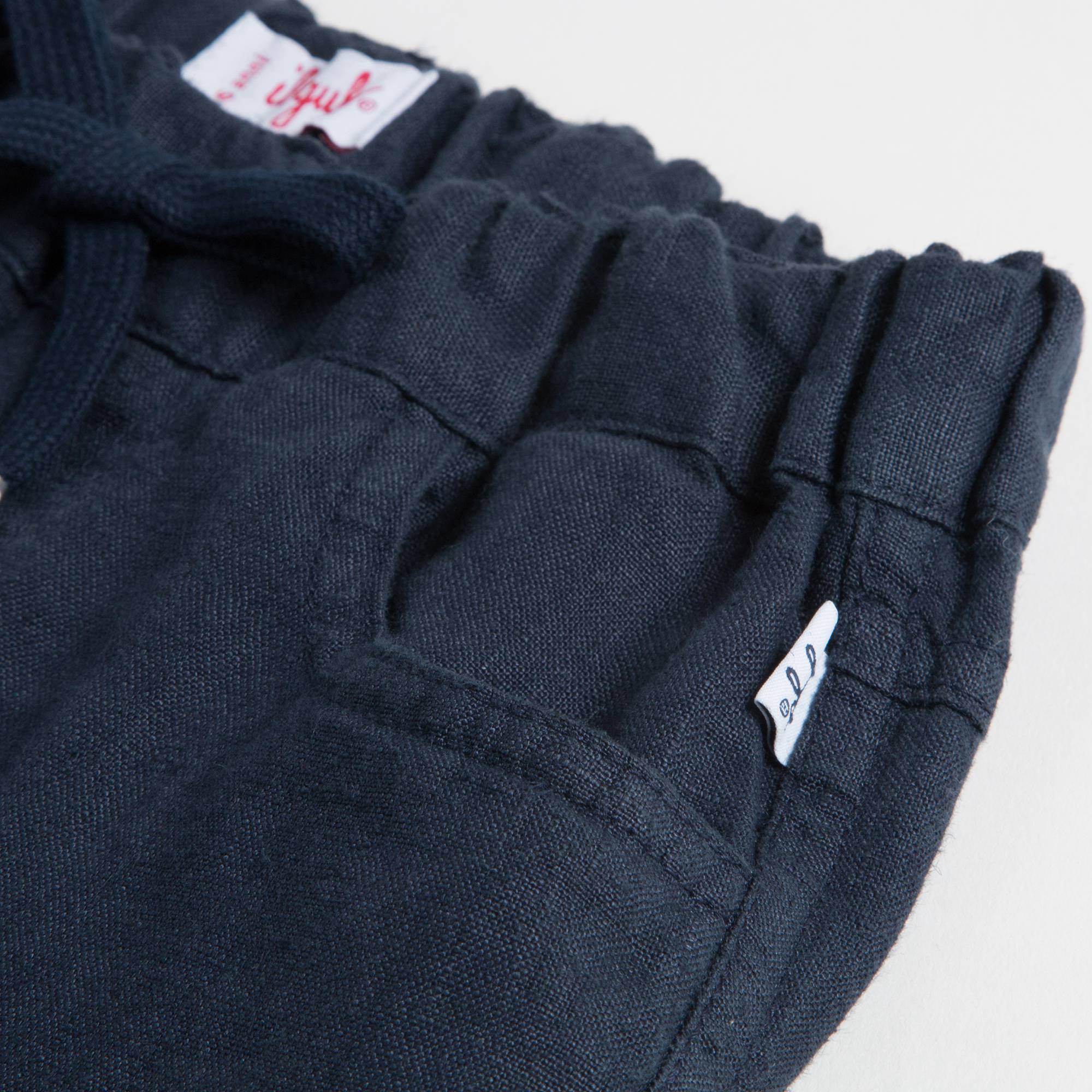 Boys Dark Blue Lien Trousers