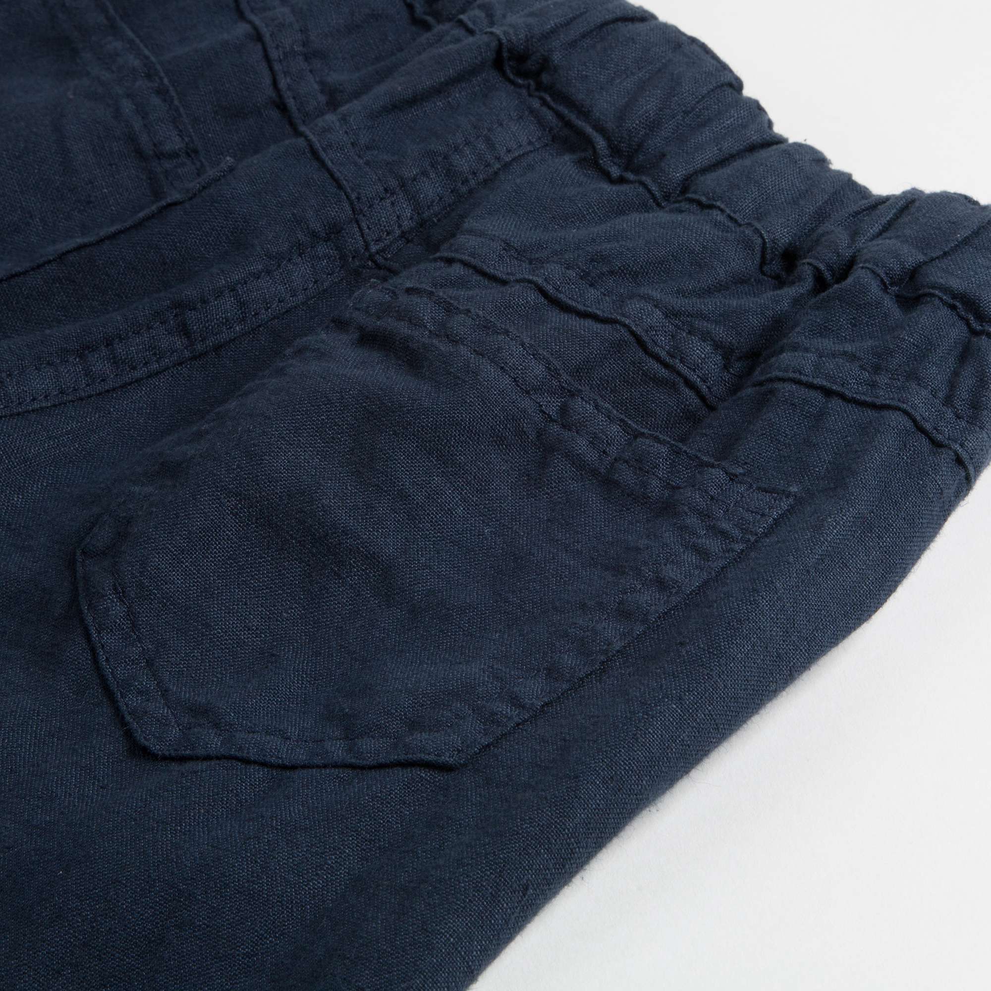 Boys Dark Blue Lien Trousers