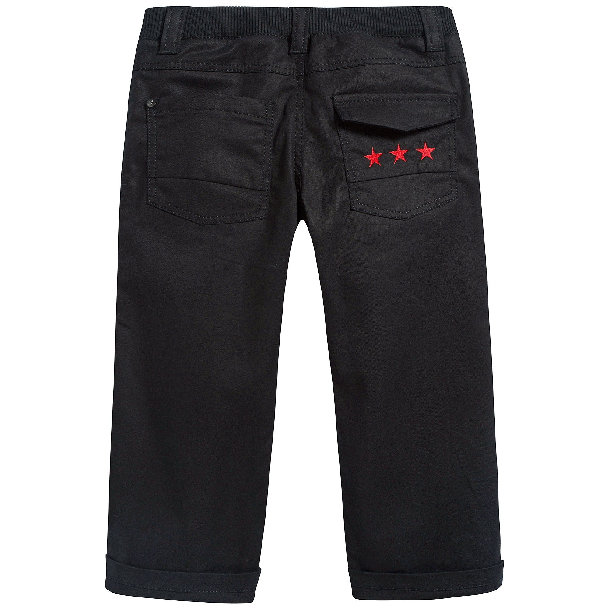 Baby Boys Black Cotton Trousers