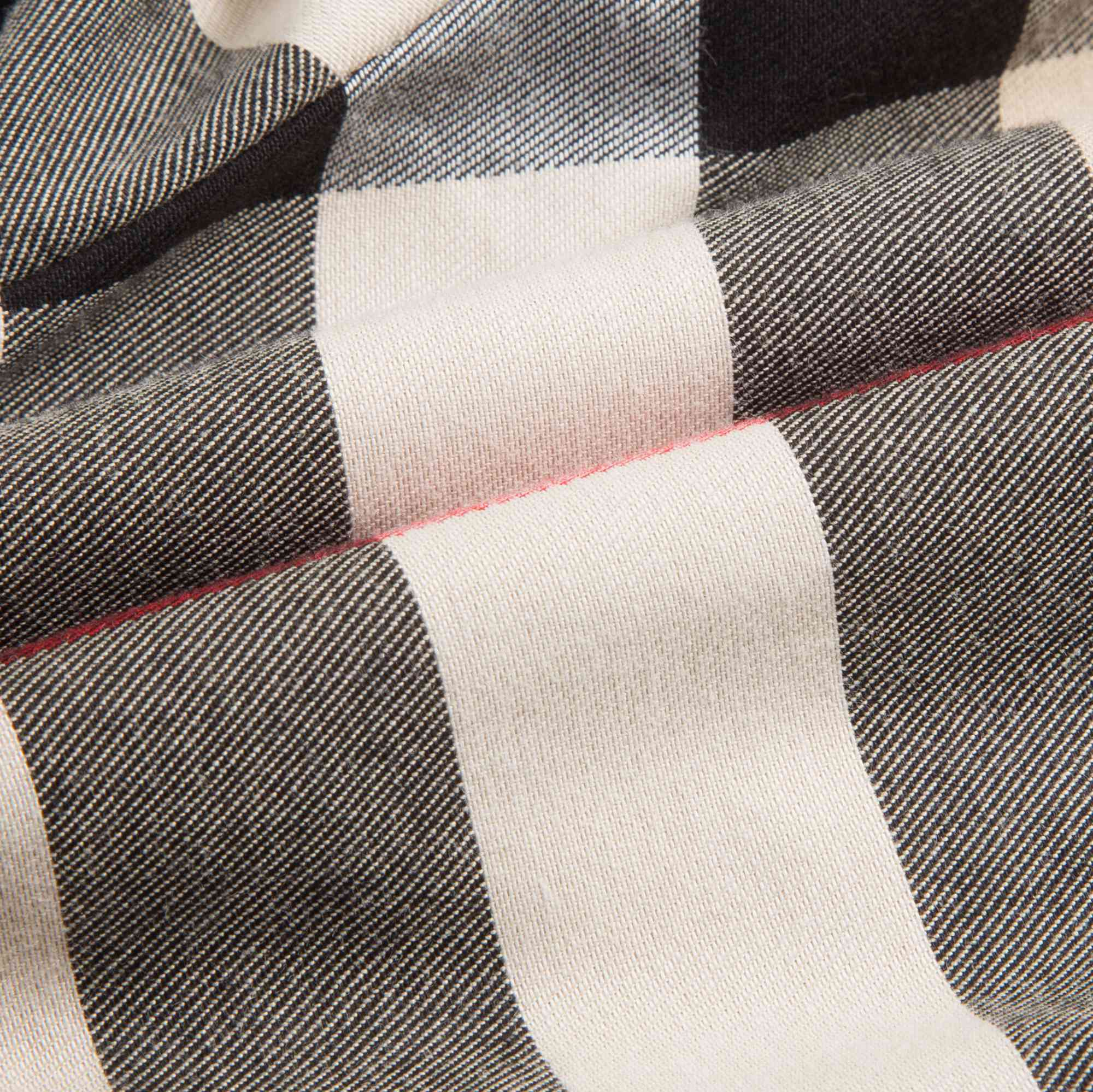 Baby Boys Beige Checked Cotton Shorts