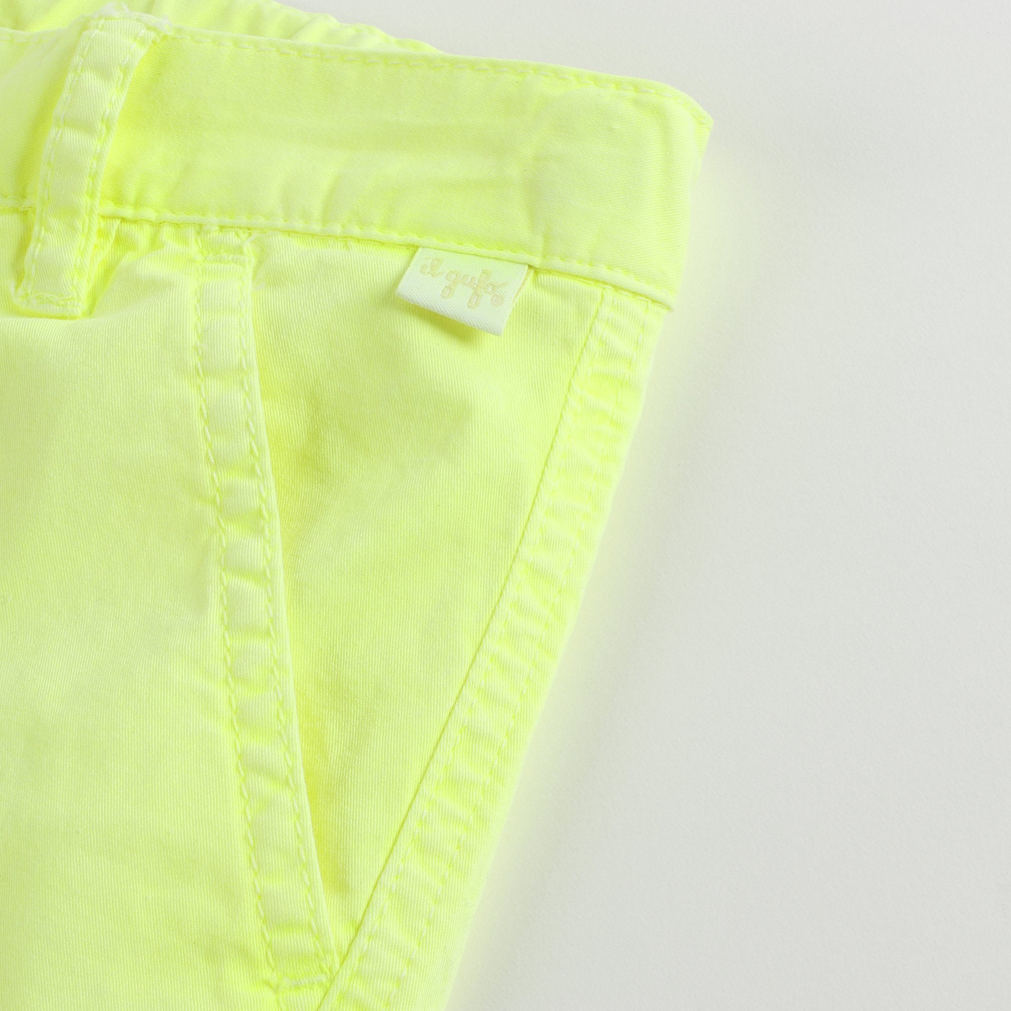 Boys Light Yellow Cotton Shorts
