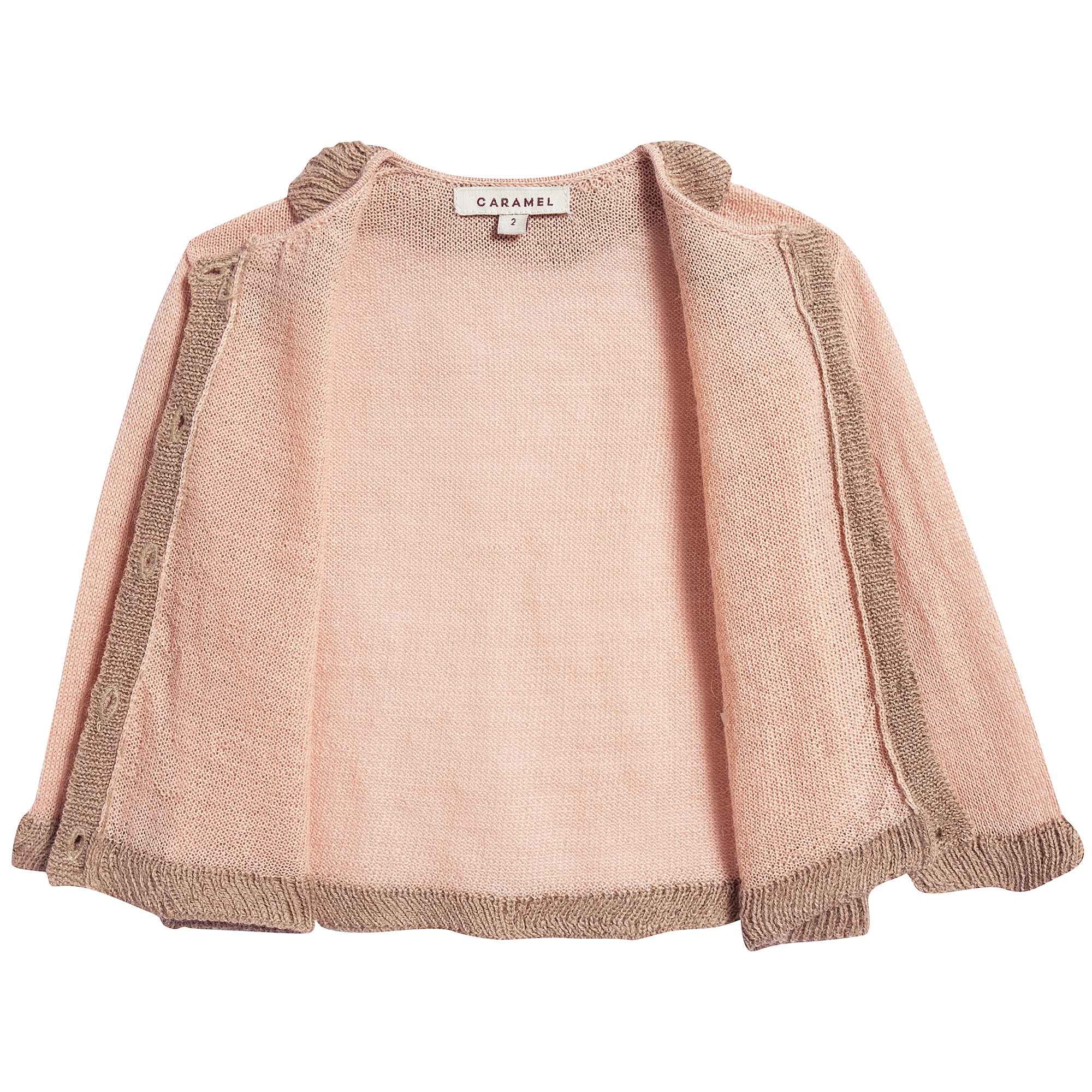 Baby Girls Pink Baby Alpaca Knitwear Cardigan