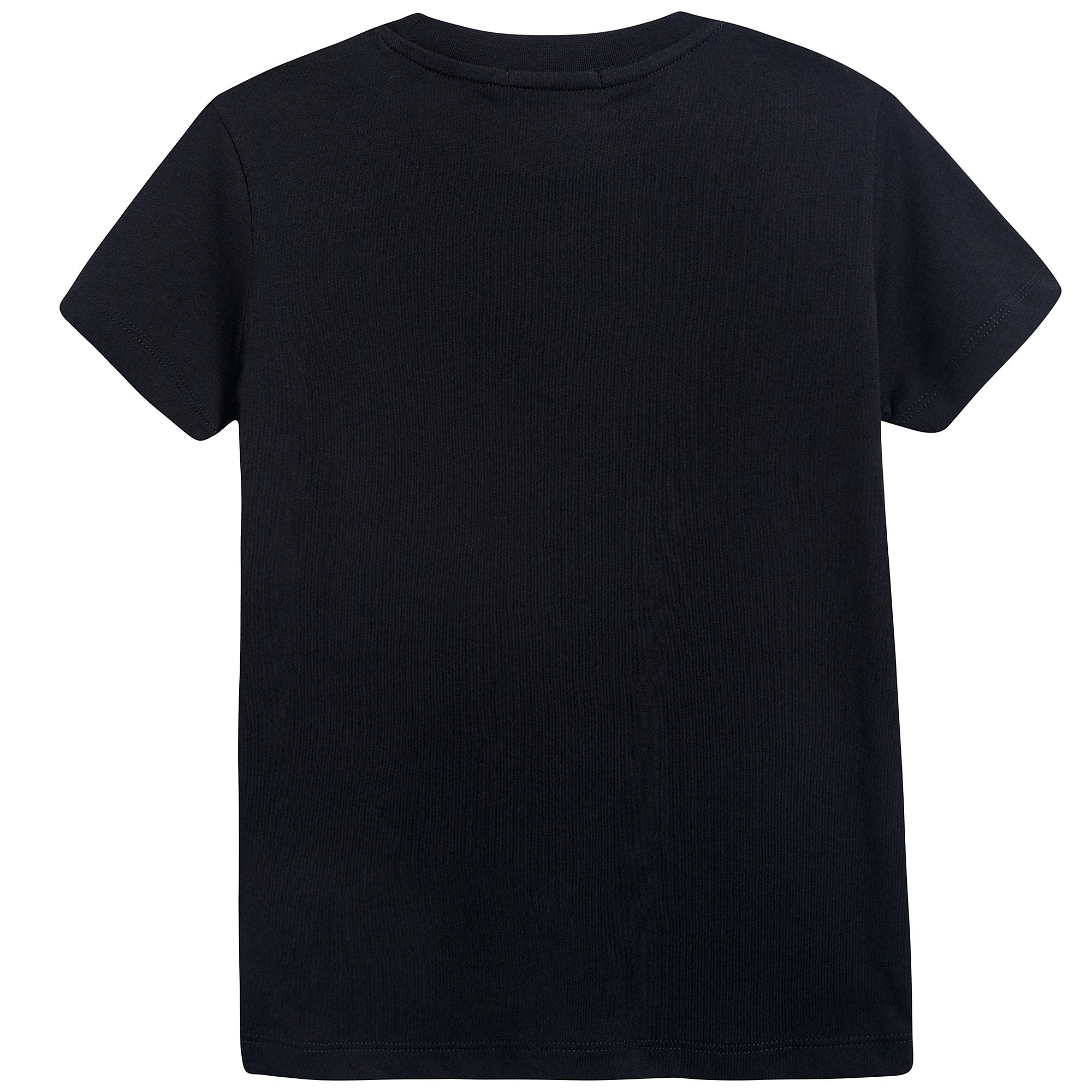 Boys Black Logo Cotton Jersey T-shirt