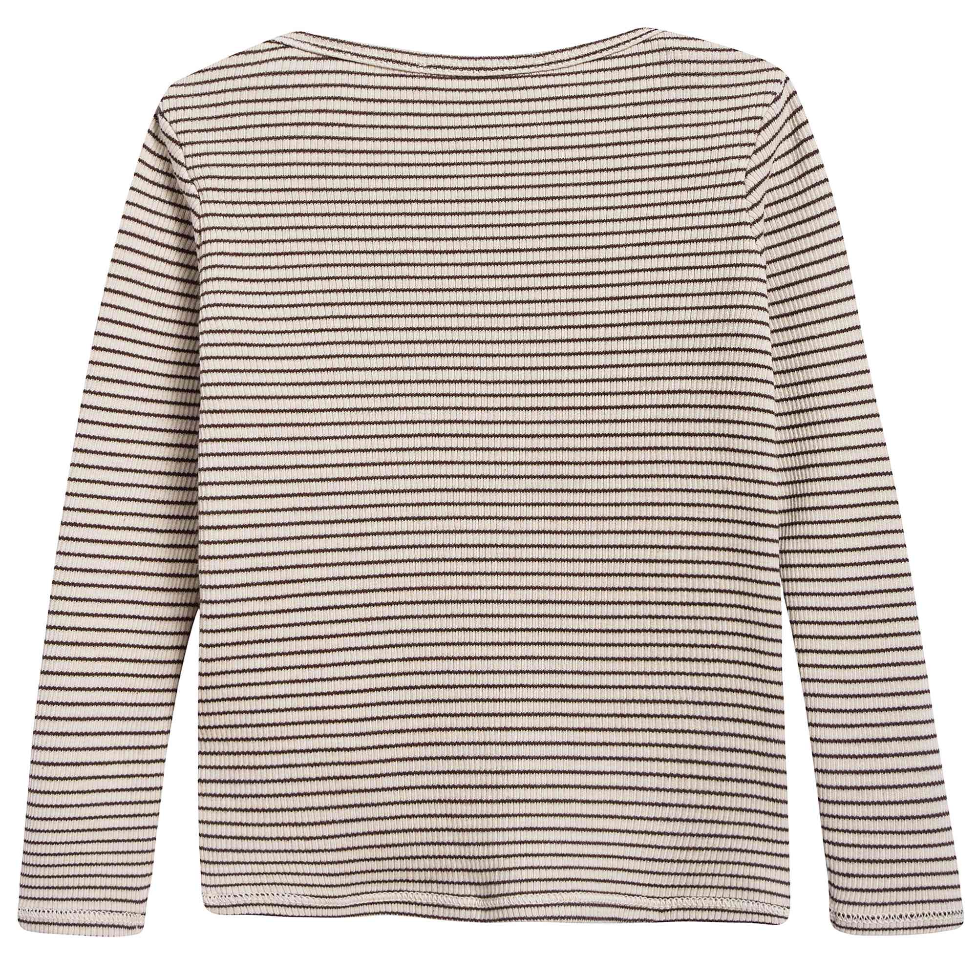 Baby Sand & Chocolate Stripe Cotton Jersey T-shirt