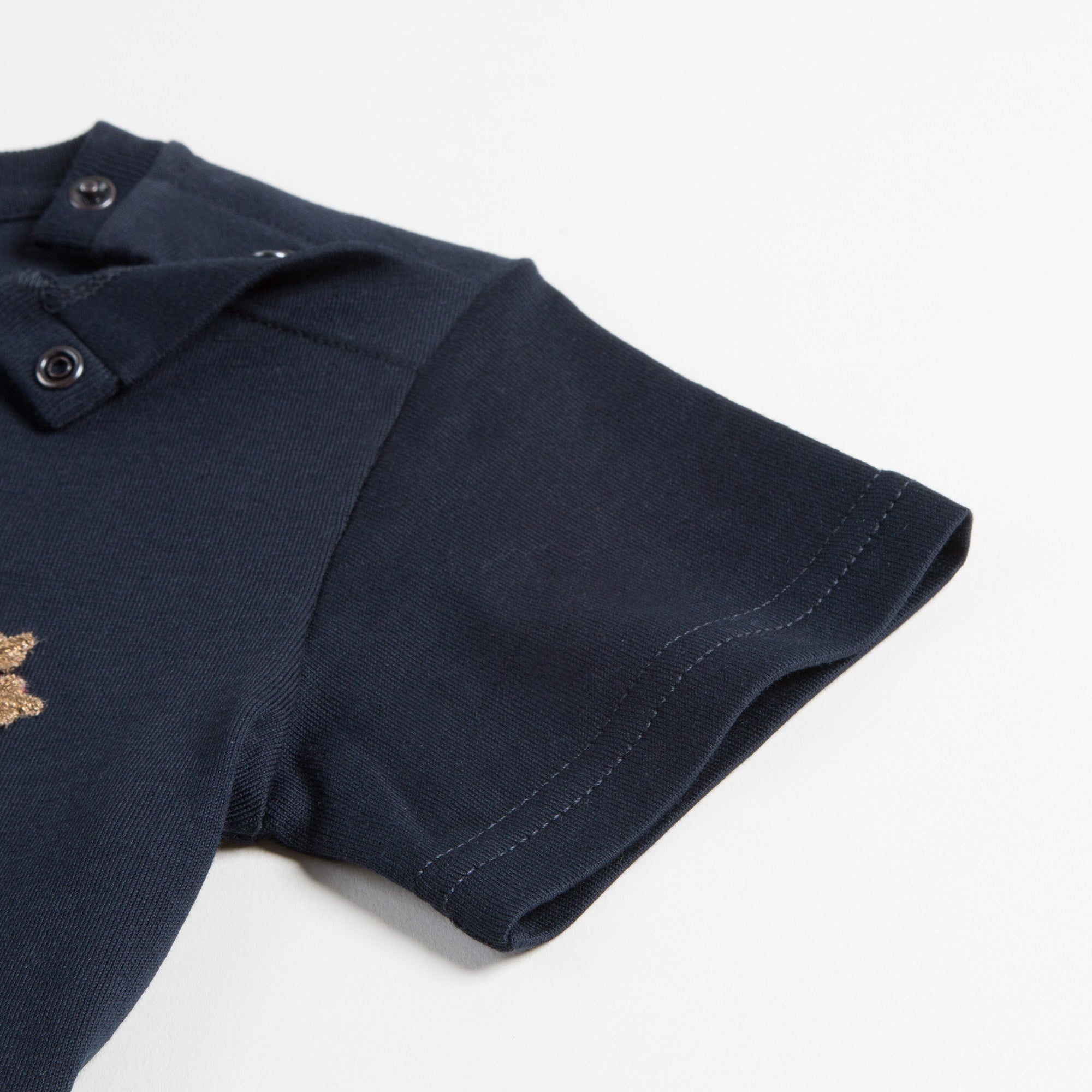 Baby Boys Navy Blue Cotton T-shirt