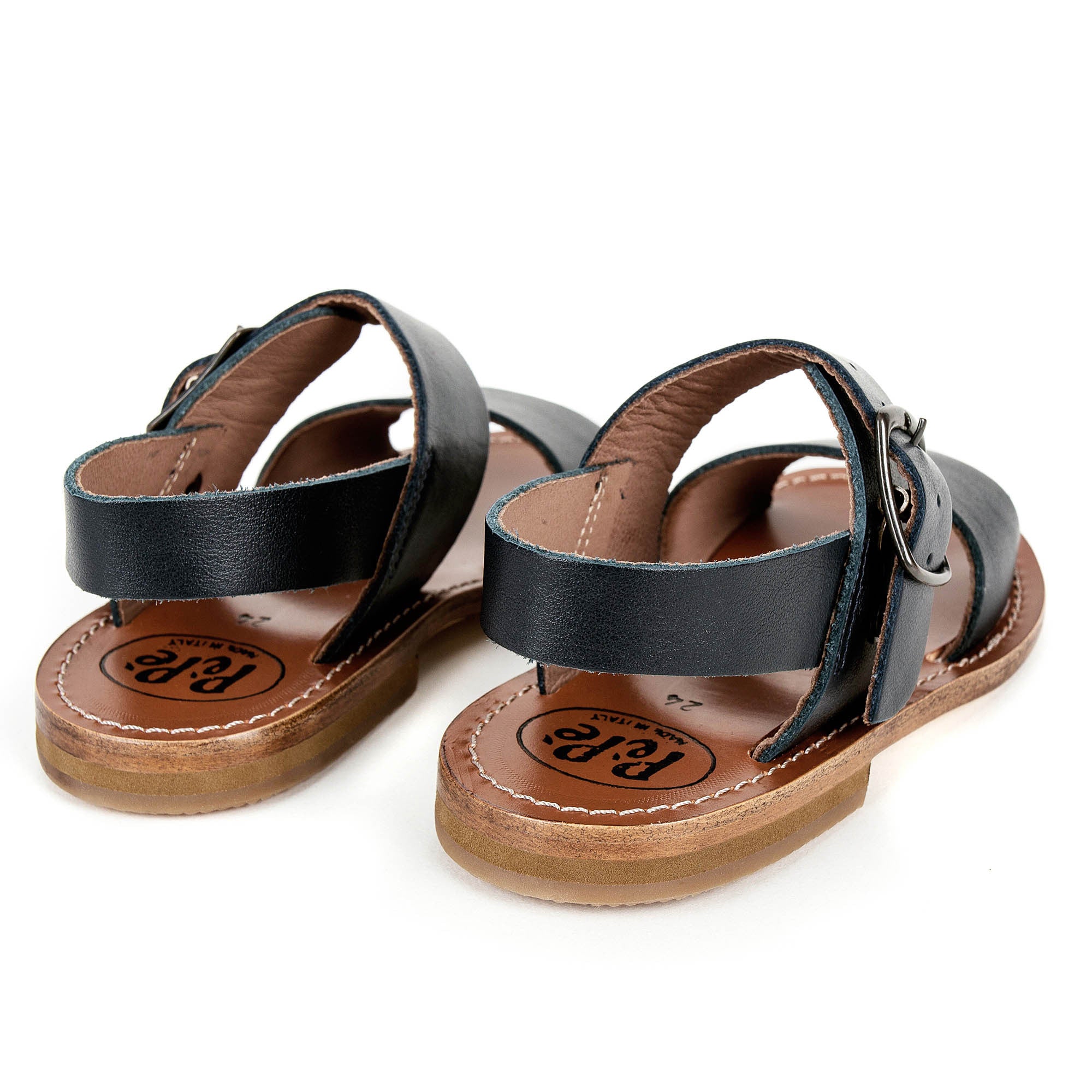 Boys Blue Cowskin Leather Sandals