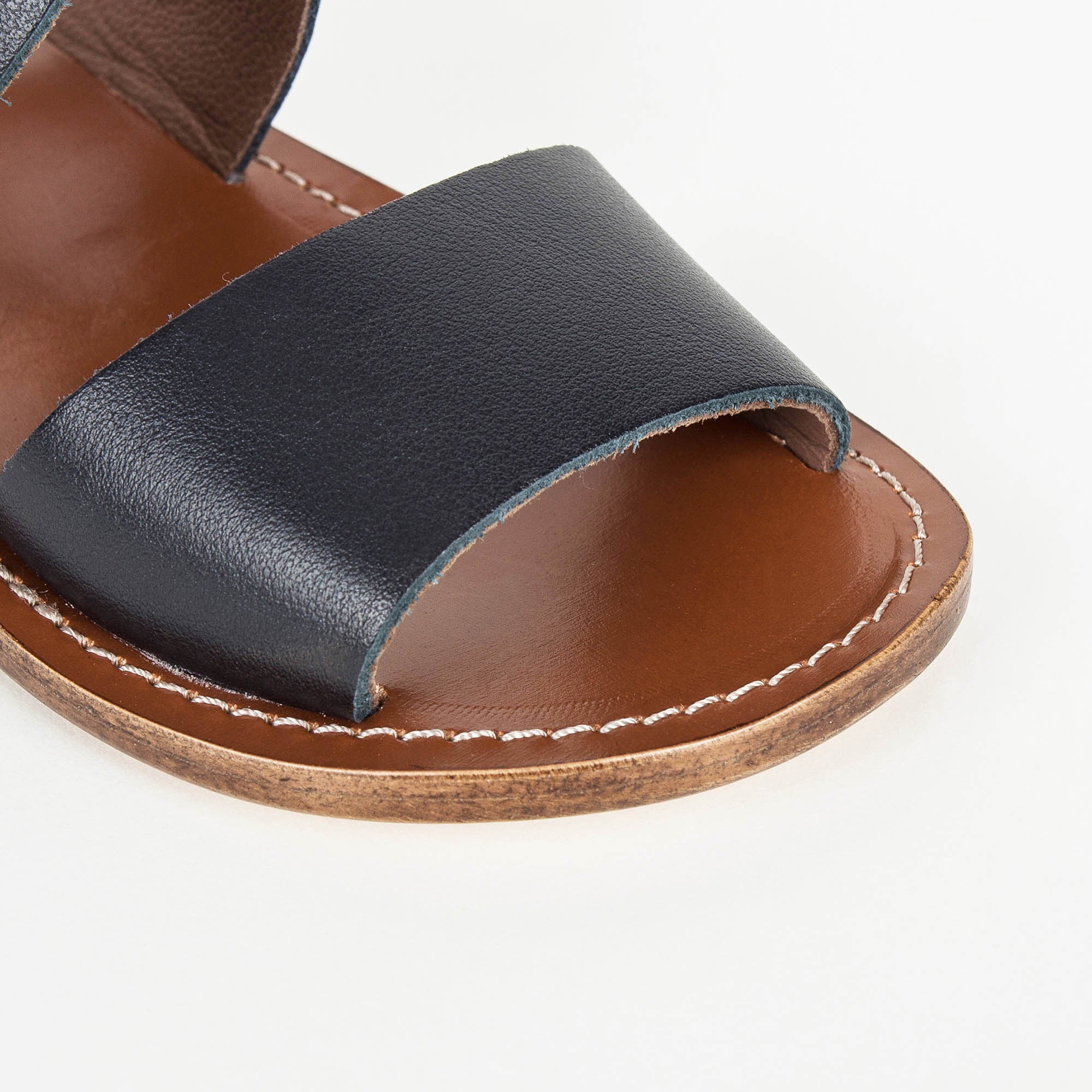 Boys Blue Cowskin Leather Sandals