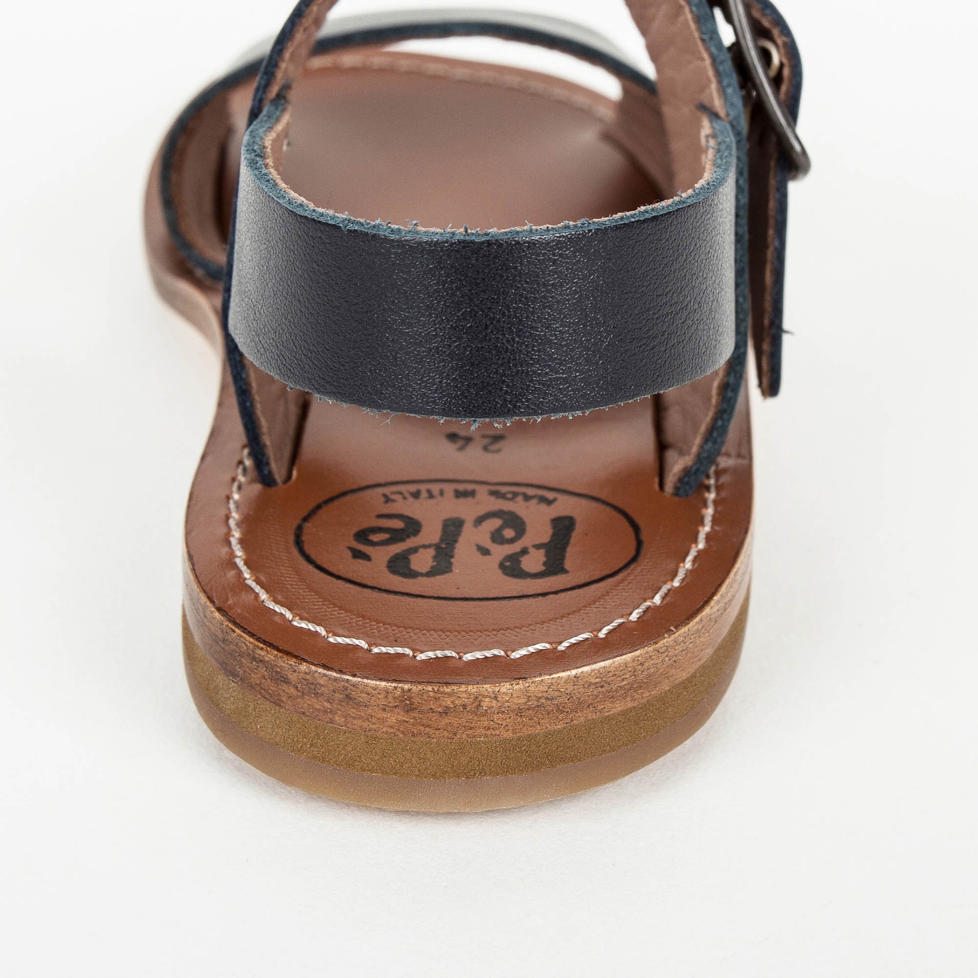 Boys Blue Cowskin Leather Sandals